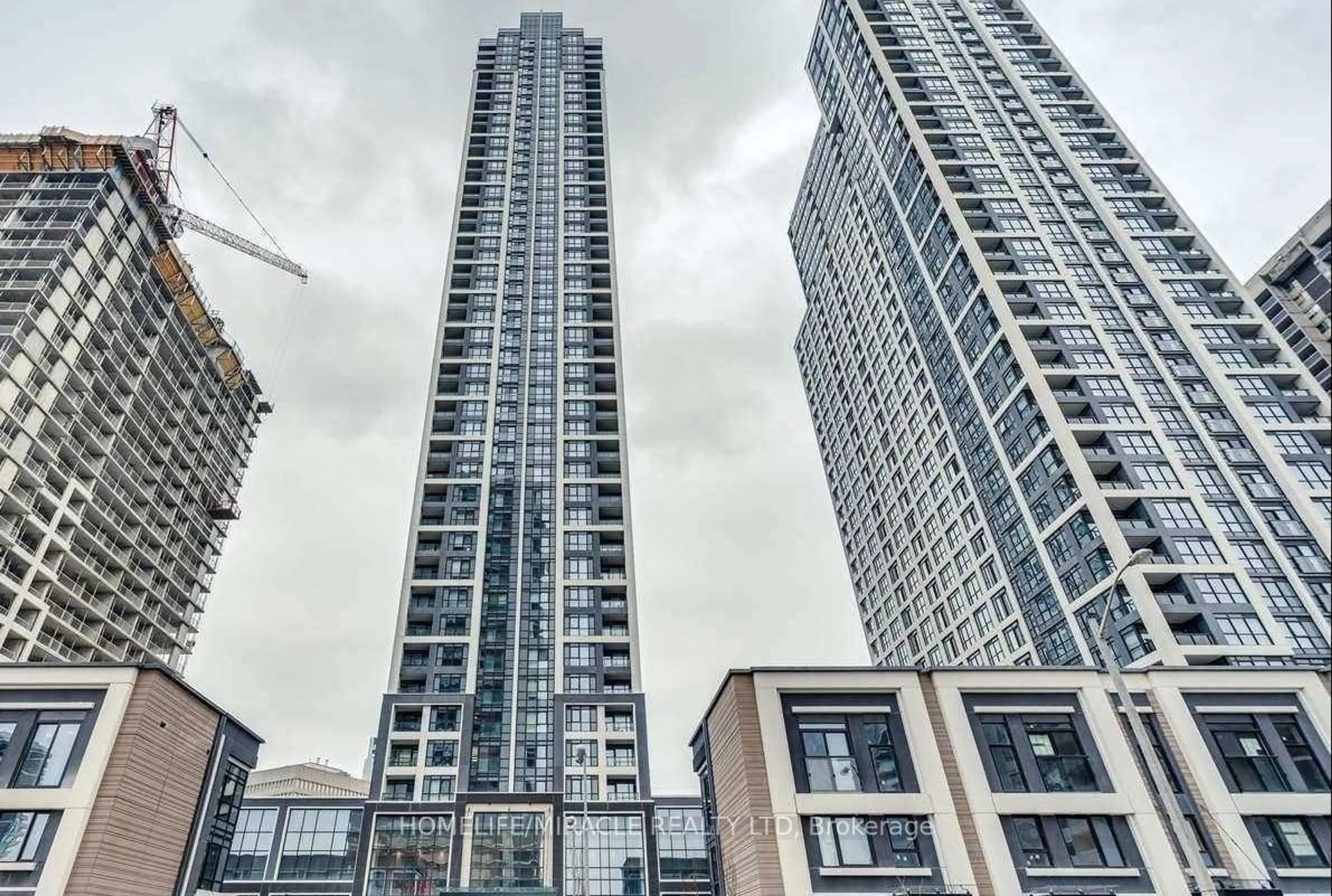 A pic from outside/outdoor area/front of a property/back of a property/a pic from drone, city buildings view from balcony for 7 Mabelle Ave #2403, Toronto Ontario M9A 0C9