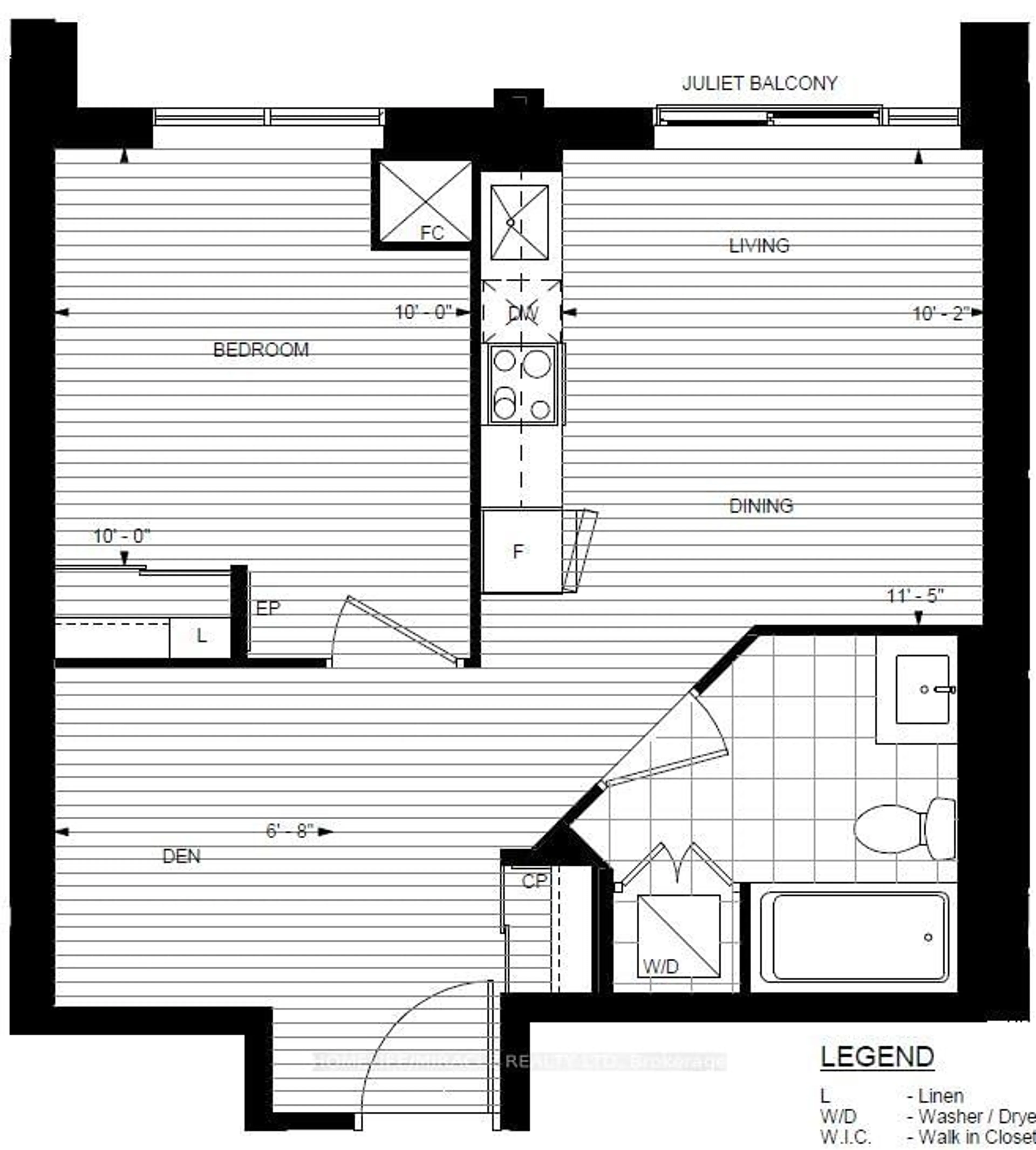 Floor plan for 7 Mabelle Ave #2403, Toronto Ontario M9A 0C9