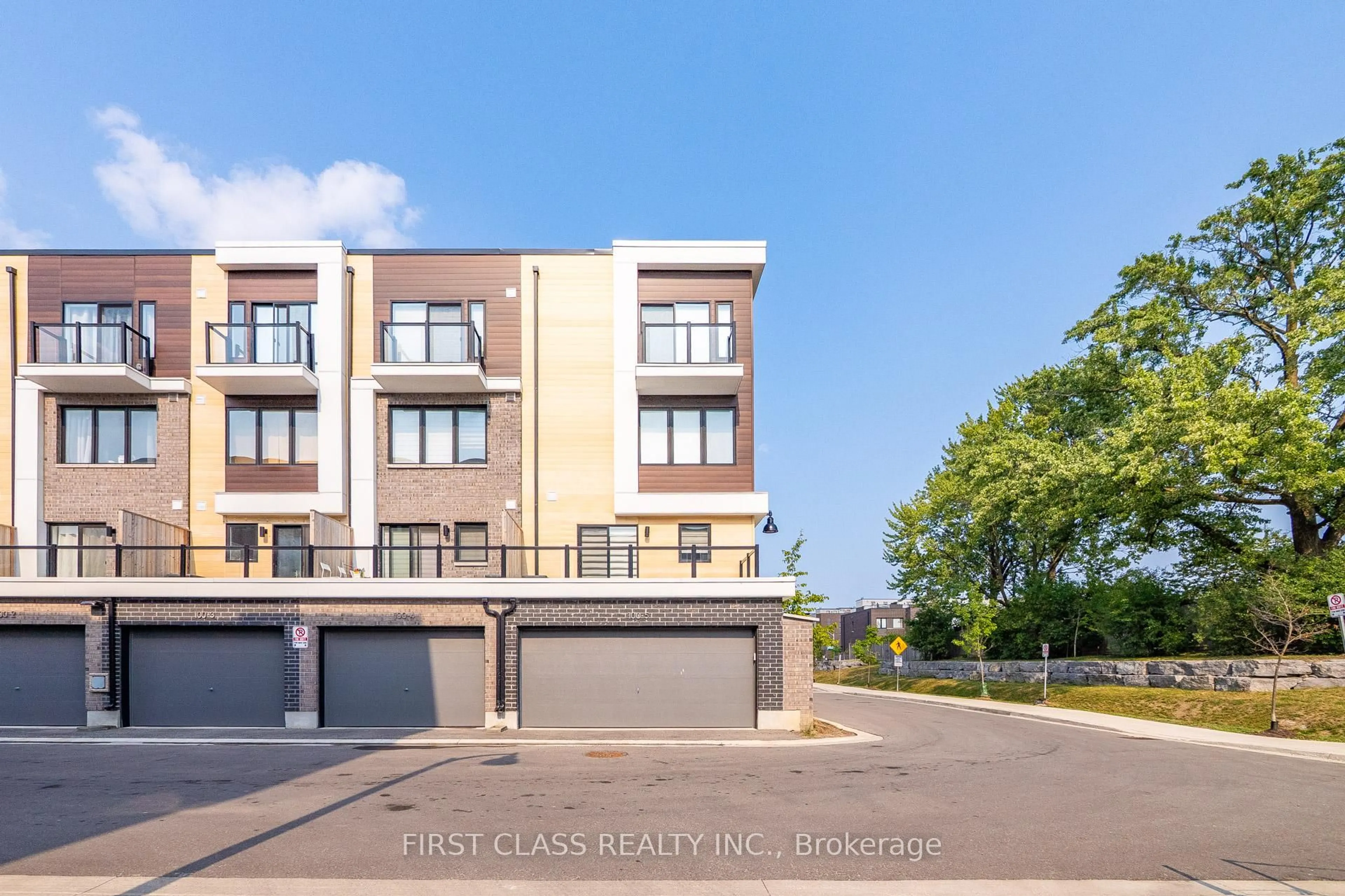 A pic from outside/outdoor area/front of a property/back of a property/a pic from drone, building for 100 Stanley Green Blvd #5, Toronto Ontario M3K 0C8