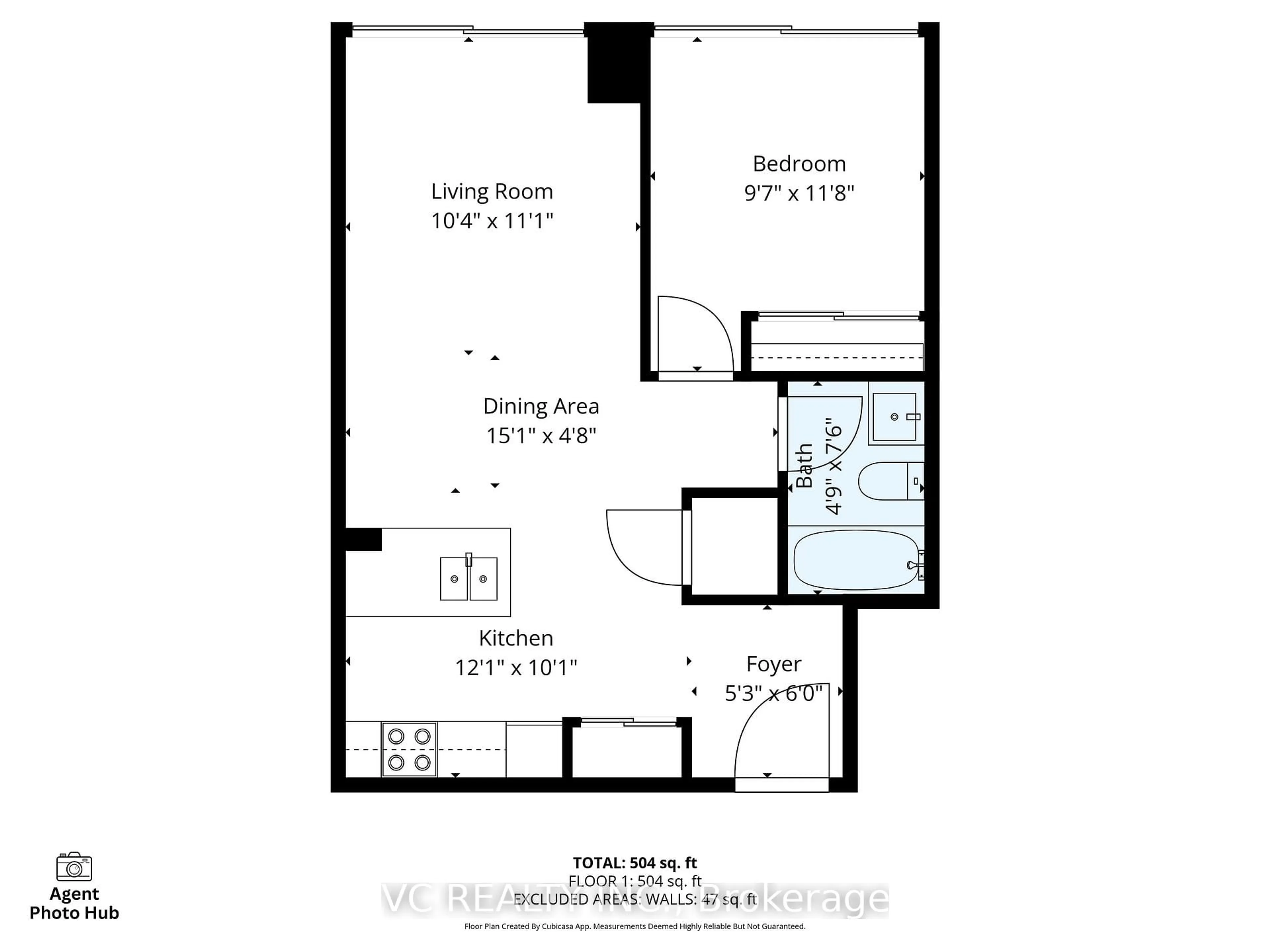 Floor plan for 4070 Confederation Pkwy #301, Mississauga Ontario L5B 0E9