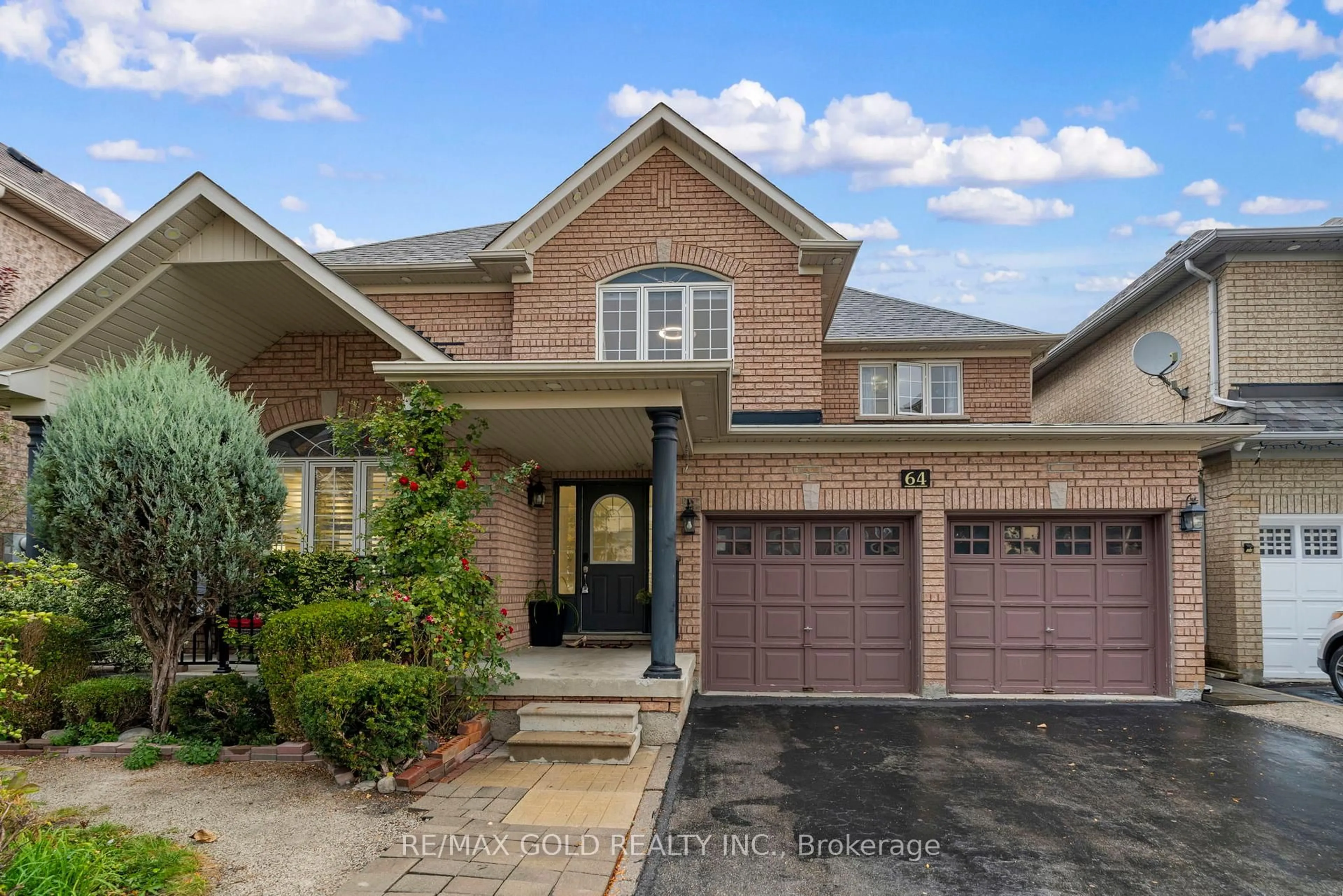 Home with brick exterior material, street for 64 Beachpoint Blvd, Brampton Ontario L7A 2G6