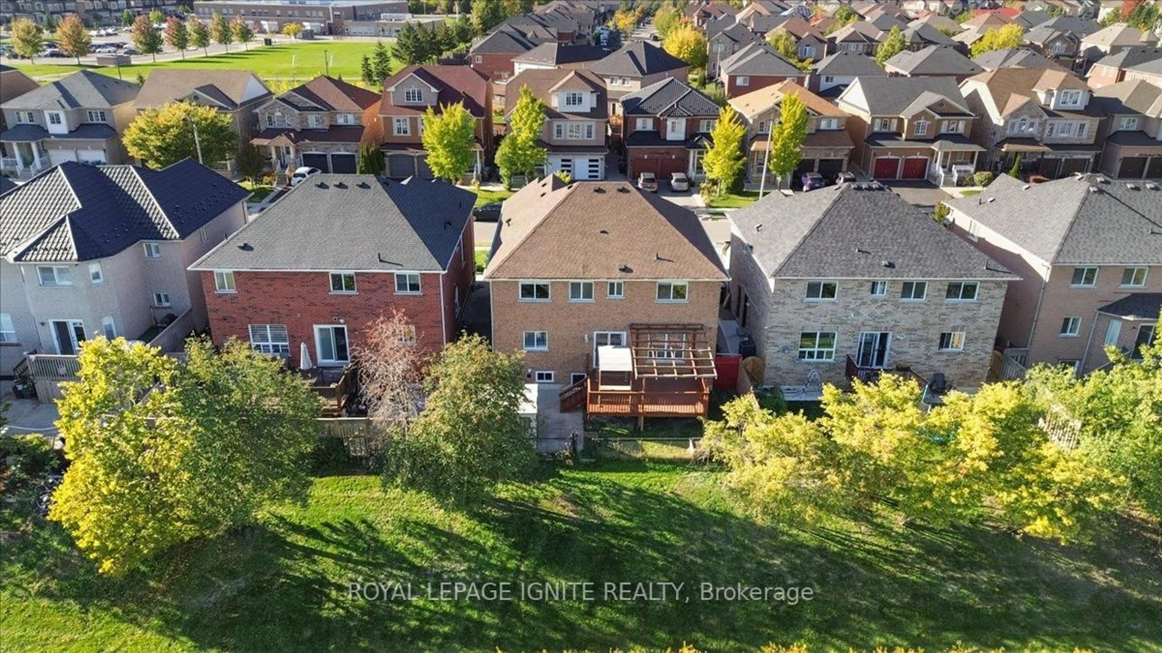 A pic from outside/outdoor area/front of a property/back of a property/a pic from drone, city buildings view from balcony for 63 Eastbrook Way, Brampton Ontario L6P 1K6