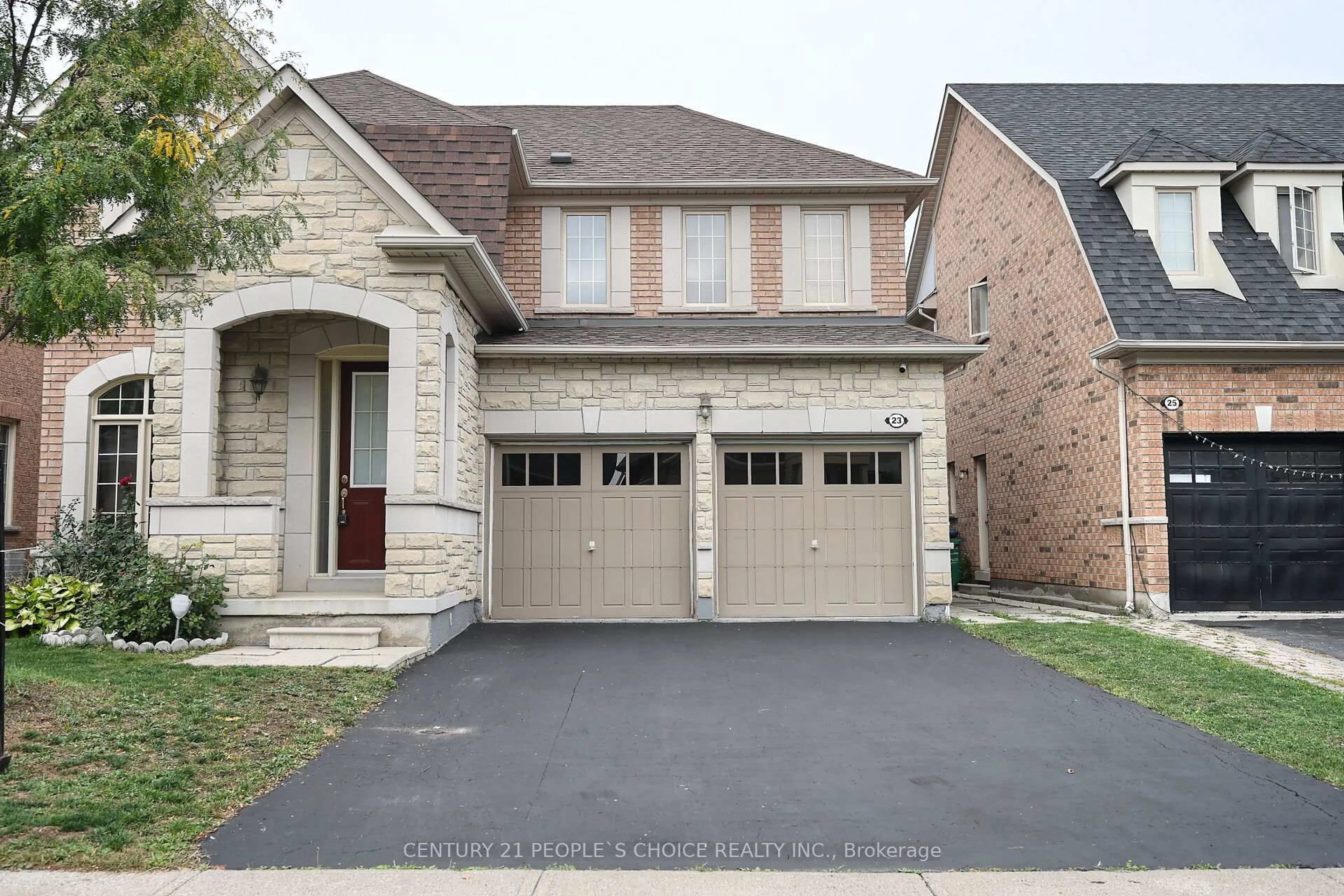 Home with brick exterior material, street for 23 Lanebrook Dr, Brampton Ontario L6P 2E3