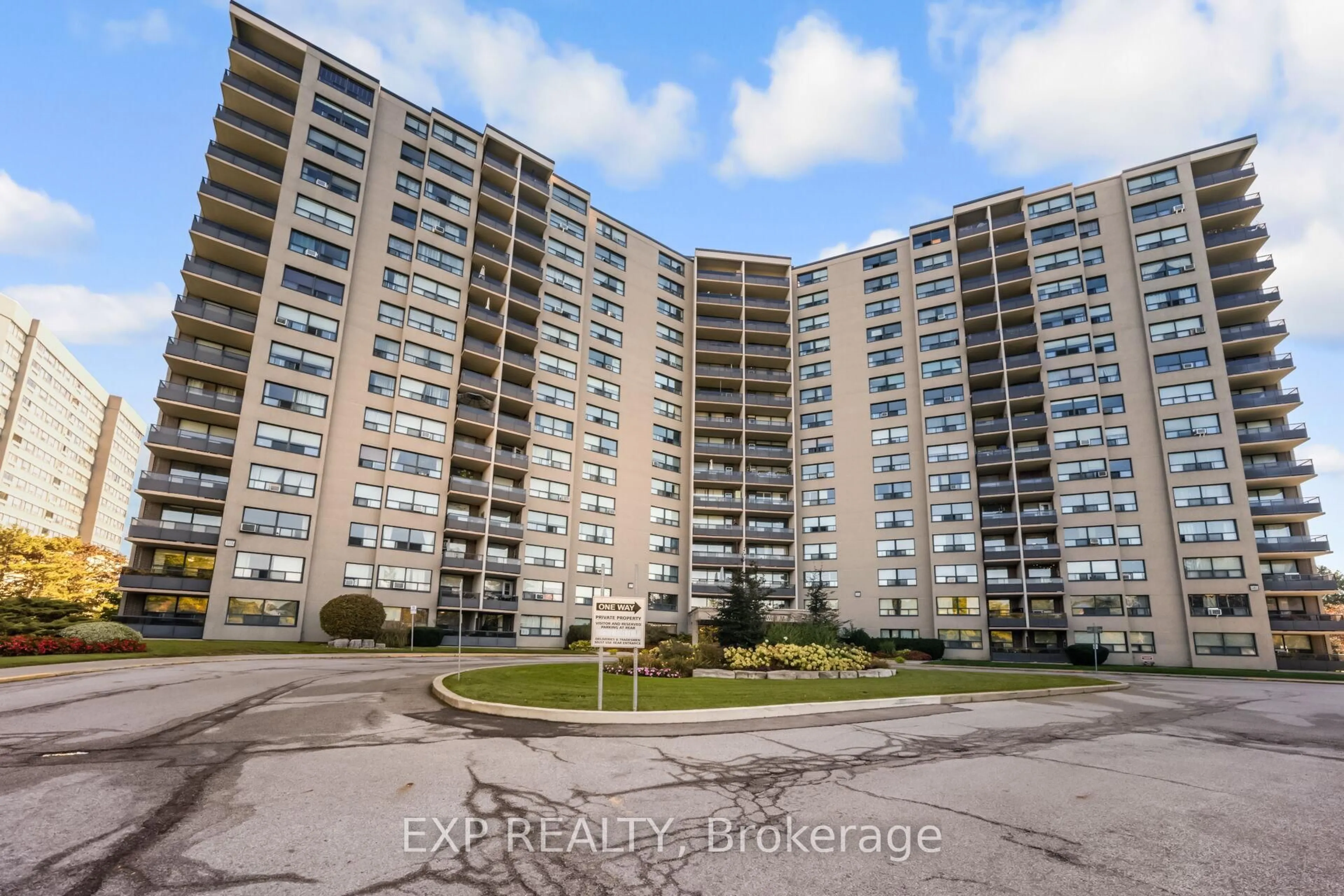 A pic from outside/outdoor area/front of a property/back of a property/a pic from drone, street for 451 WESTMALL #519, Toronto Ontario M9C 1G1