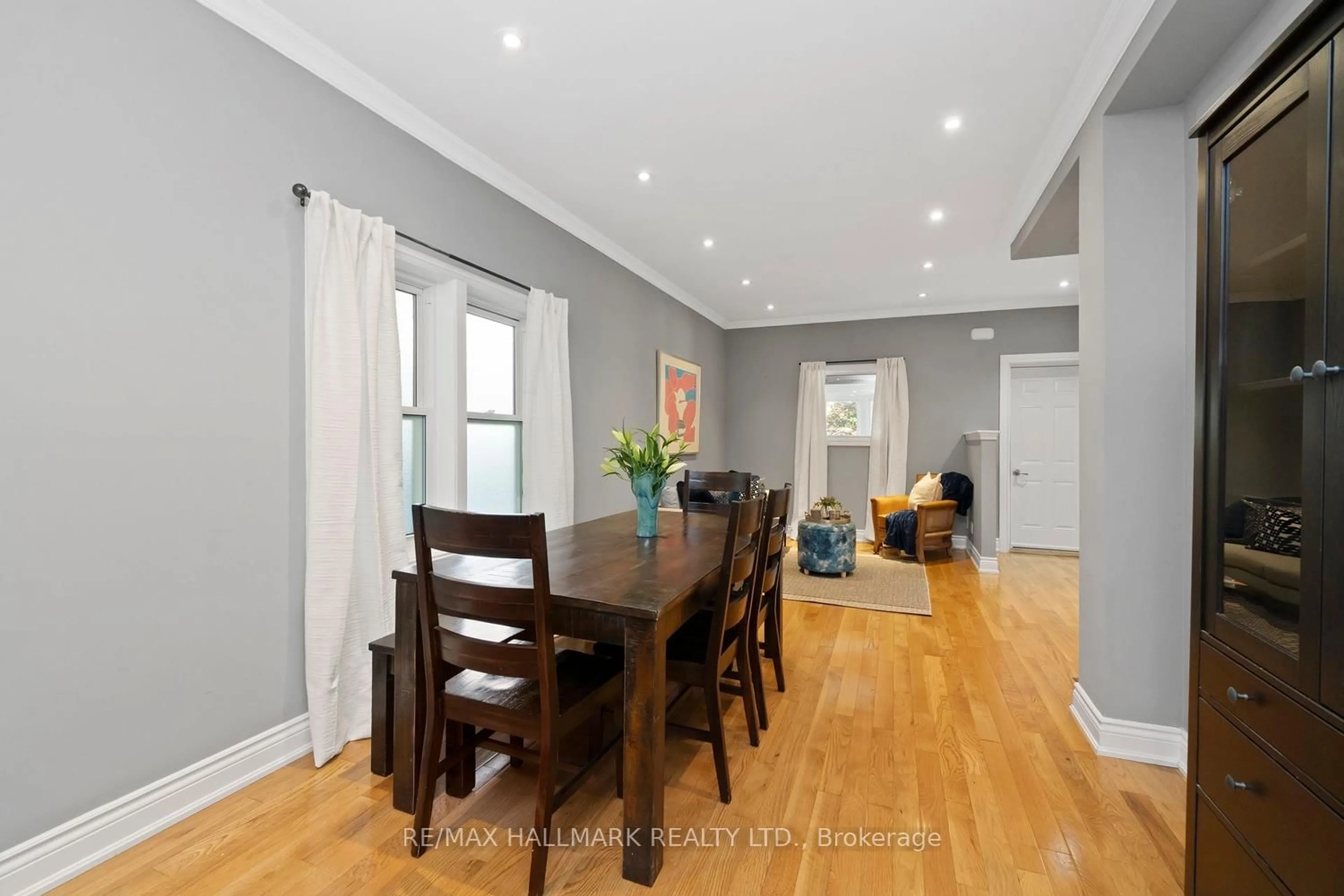 Dining room, wood/laminate floor for 646 Beresford Ave, Toronto Ontario M6S 3C3