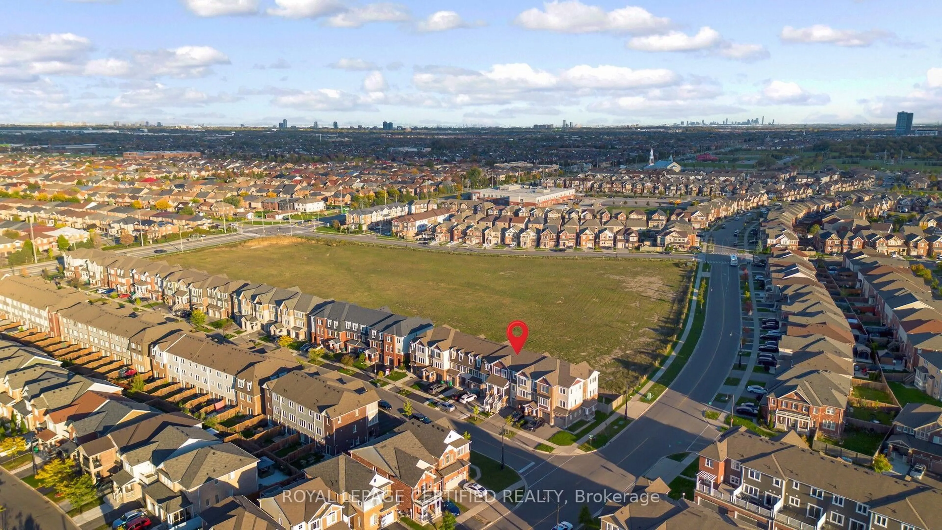 A pic from outside/outdoor area/front of a property/back of a property/a pic from drone, water/lake/river/ocean view for 110 Bannister Cres, Brampton Ontario L7A 0G2