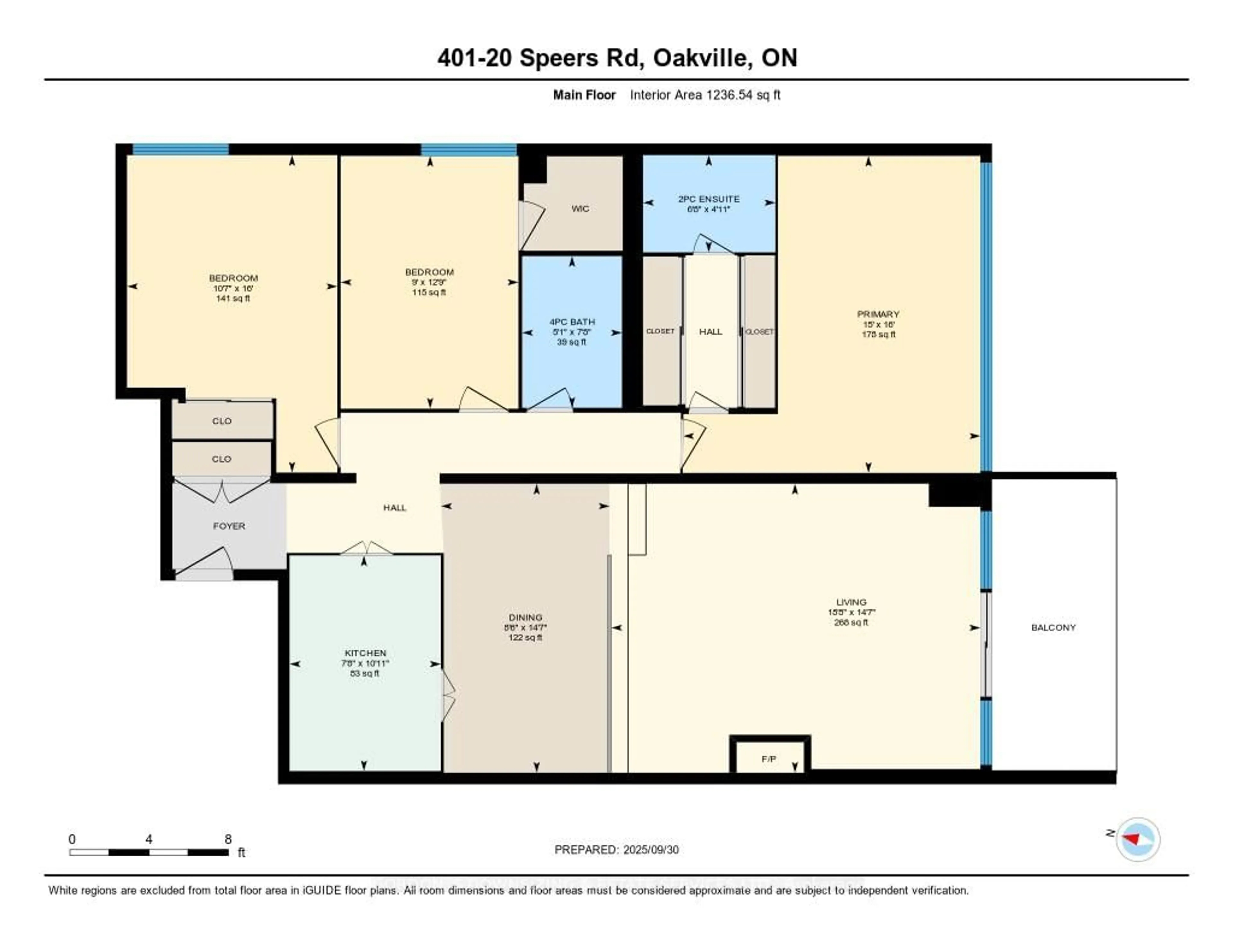 Floor plan for 20 Speers Rd #401, Oakville Ontario L6K 3R5