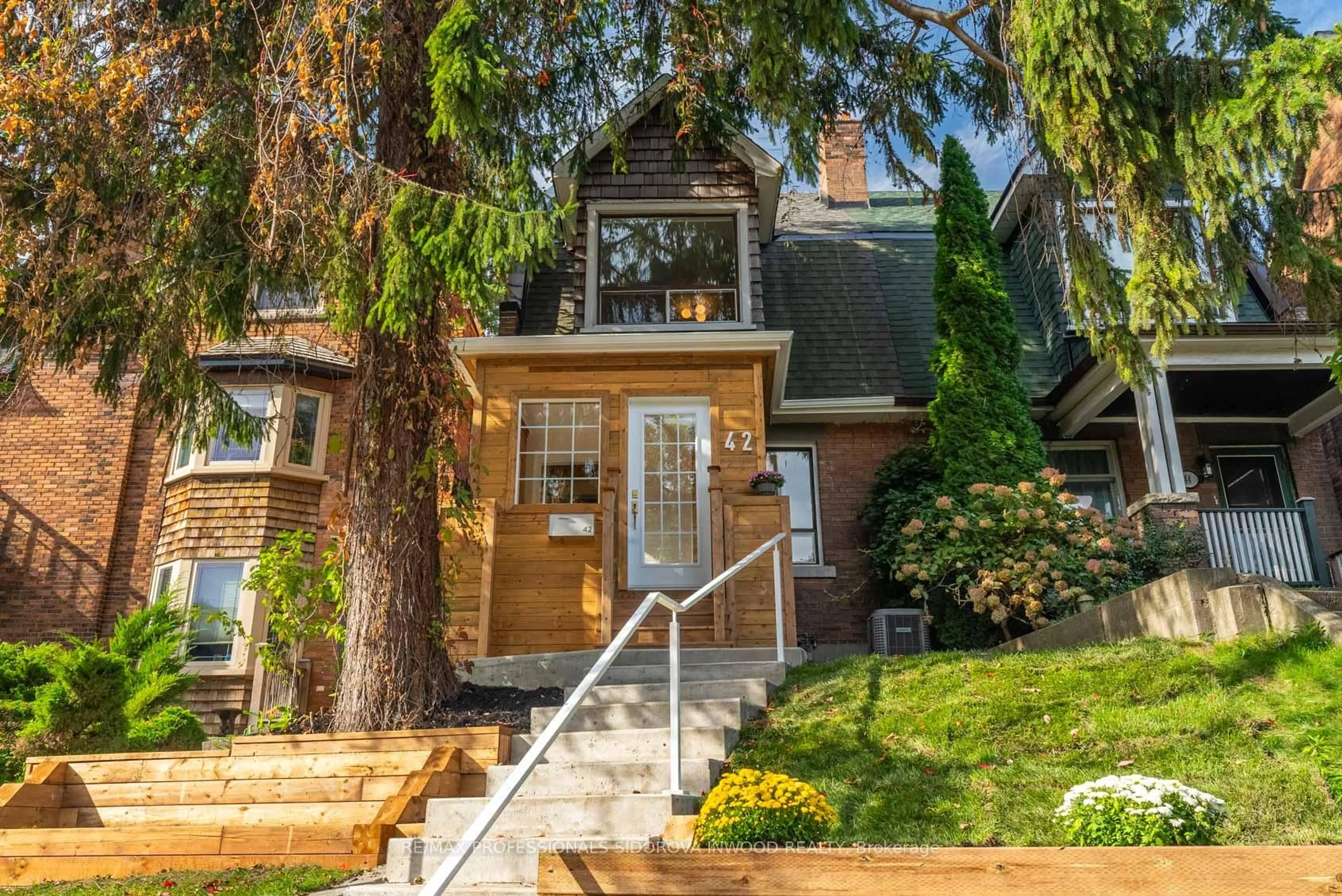 Home with brick exterior material, street for 42 Indian Rd, Toronto Ontario M6R 2T9
