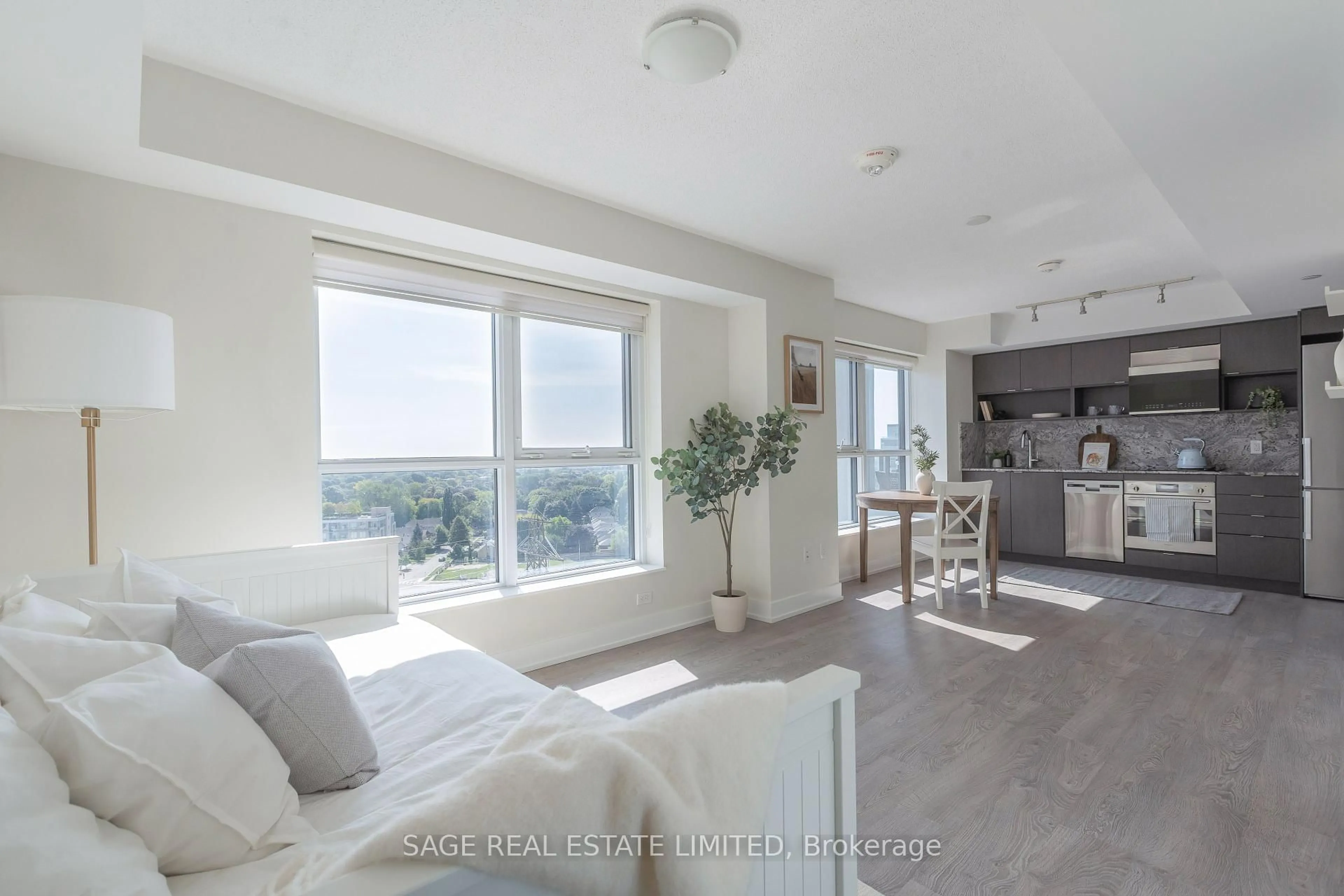 Living room with furniture, unknown for 9 Mabelle Ave #1423, Toronto Ontario M9A 0E1