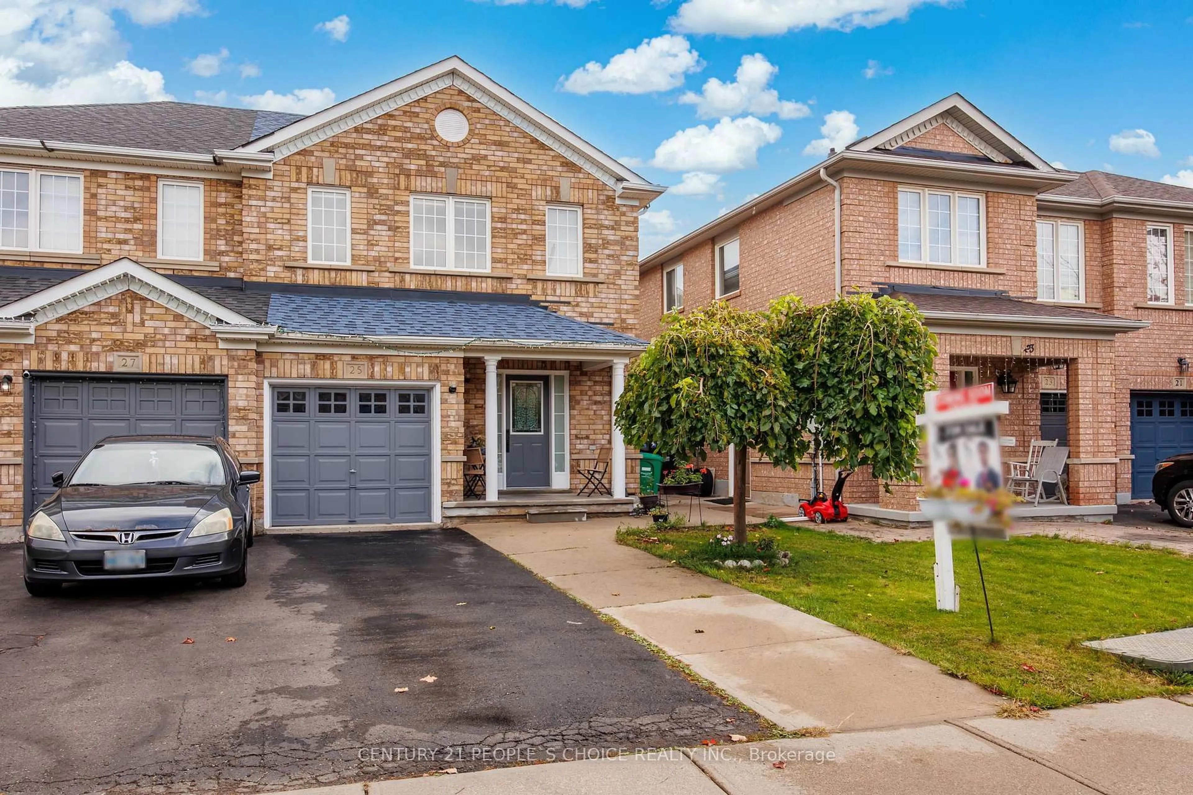 Home with brick exterior material, street for 25 Trumpet Valley Blvd, Brampton Ontario L7A 3P4