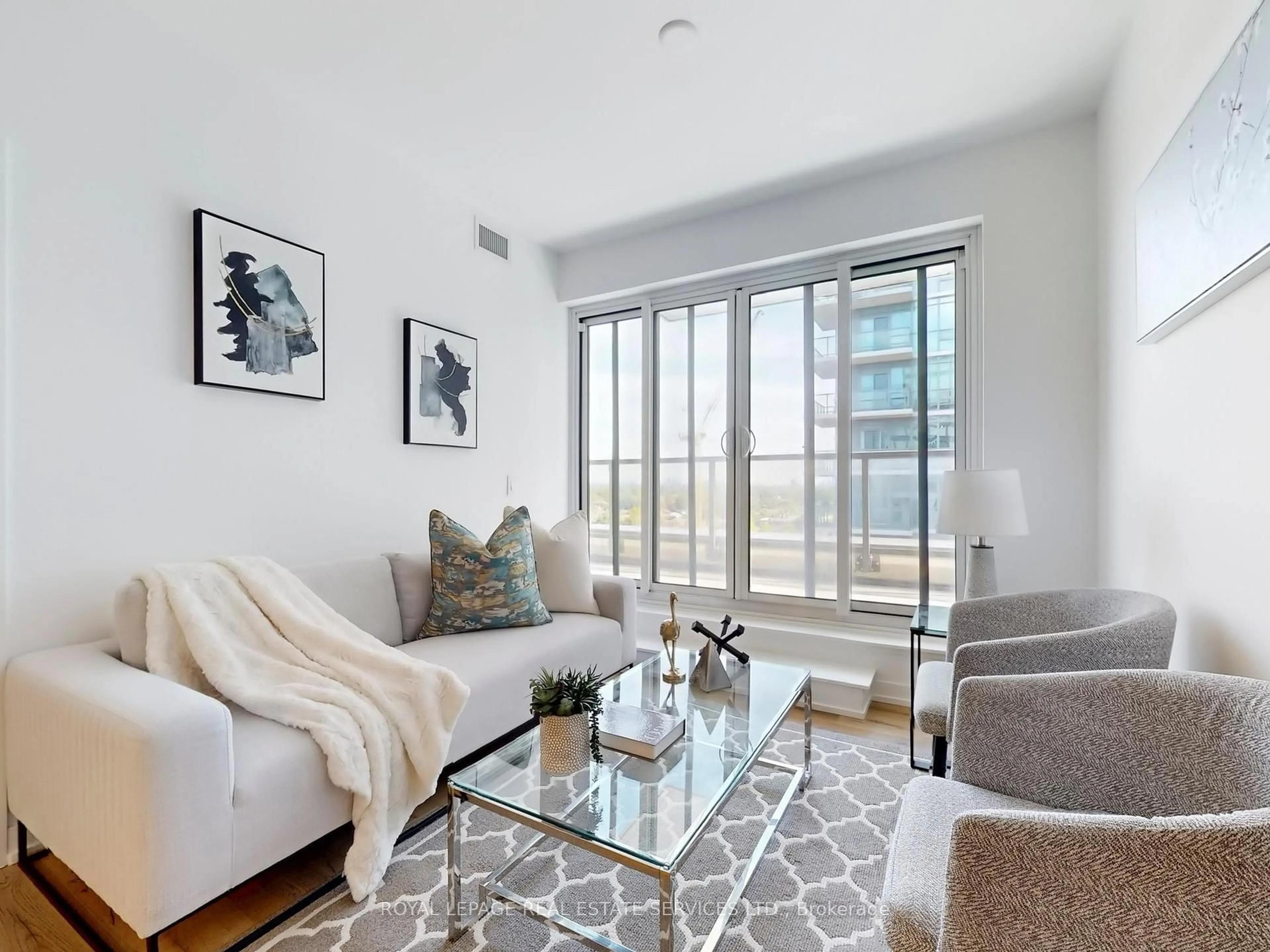 Living room with furniture, unknown for 1195 The Queensway #705, Toronto Ontario M8Z 0H1