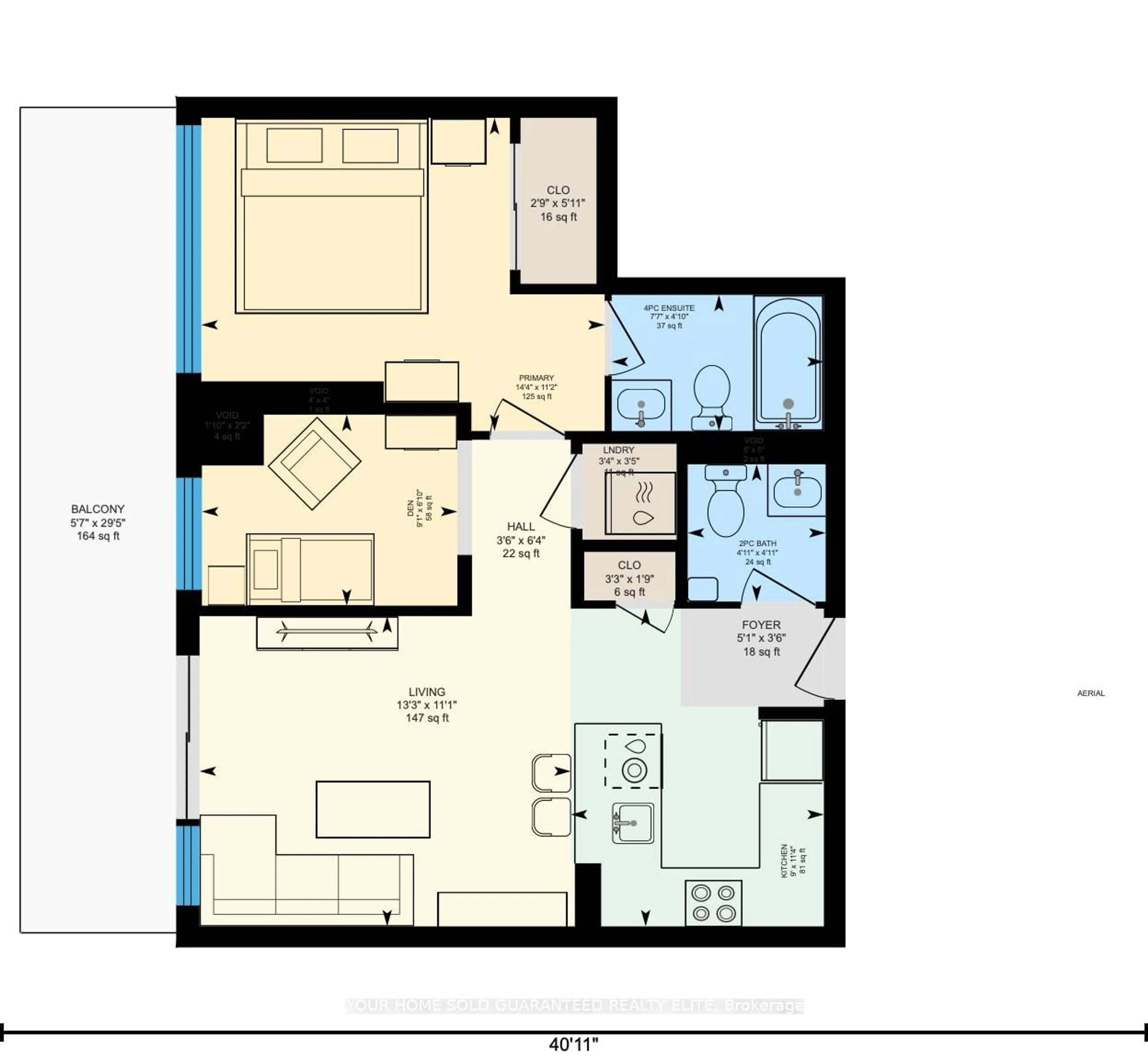 Floor plan for 2087 Fairview St #906, Burlington Ontario L7R 0E5