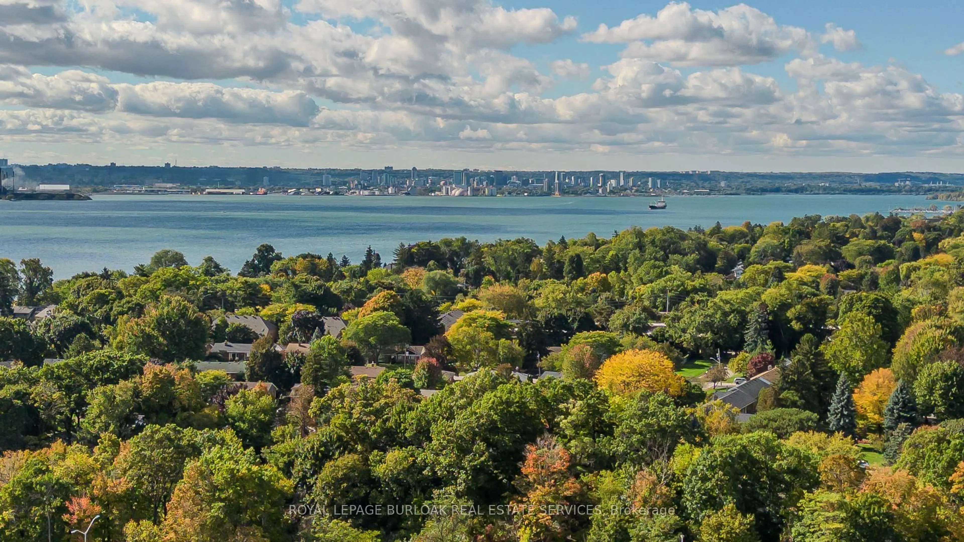 A pic from outside/outdoor area/front of a property/back of a property/a pic from drone, water/lake/river/ocean view for 1150 Carol St #1, Burlington Ontario L7S 2L5