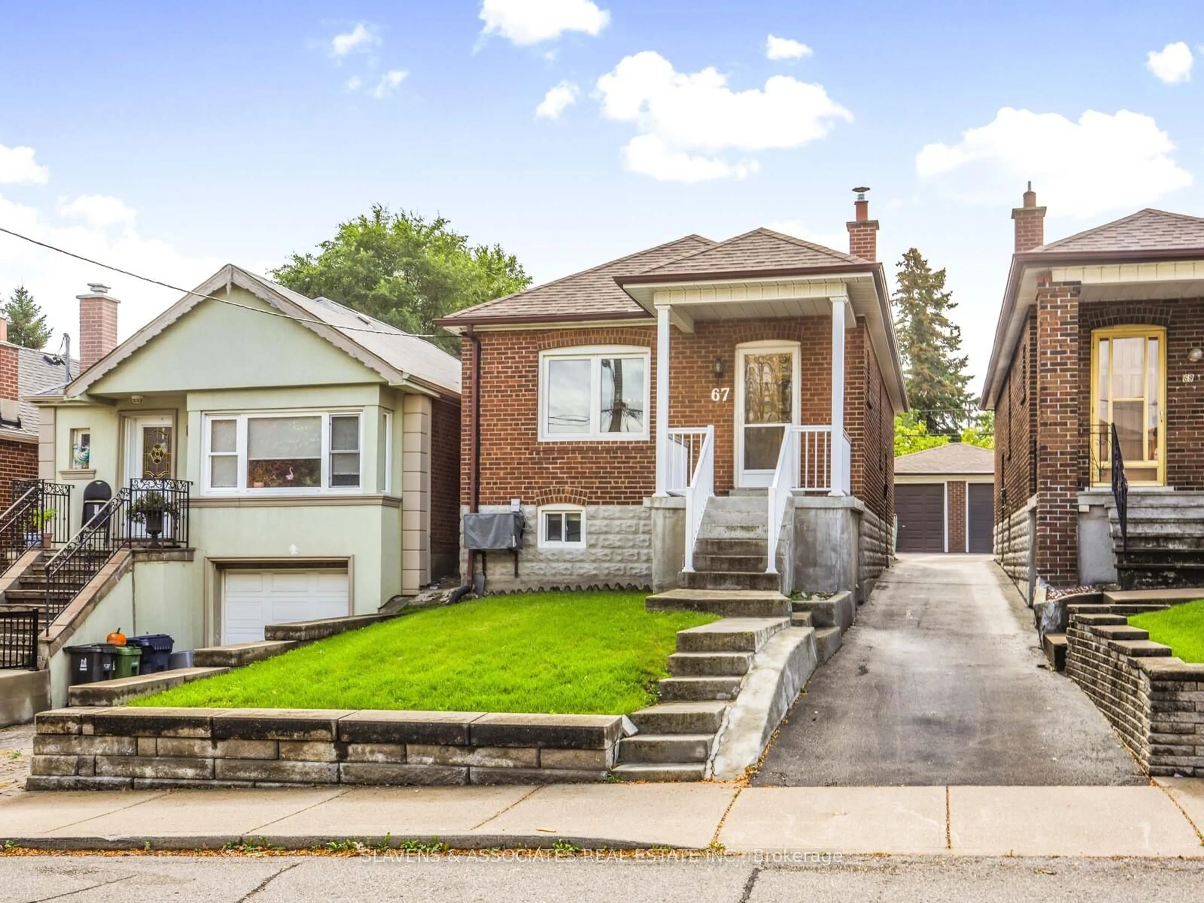 Home with brick exterior material, street for 67 Belgravia Ave, Toronto Ontario M6E 2M4