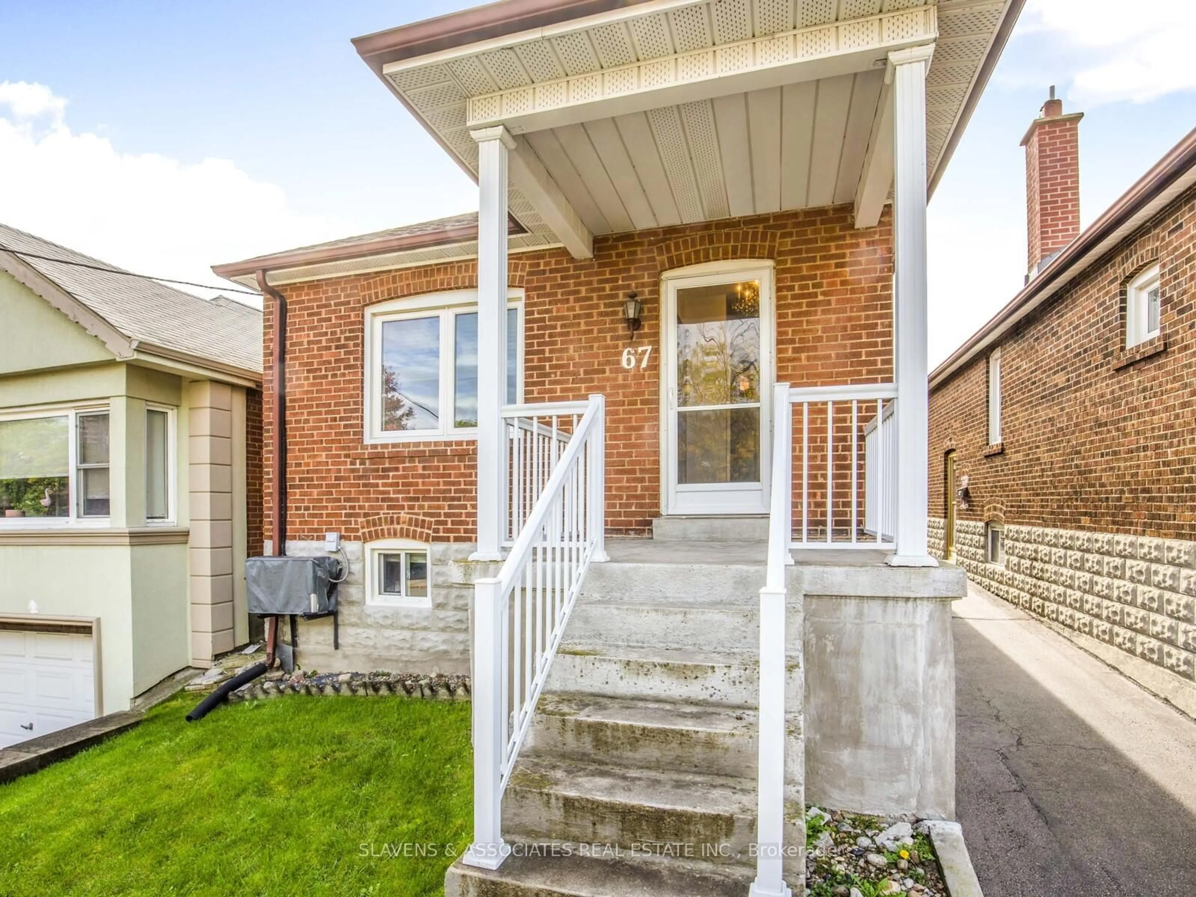 Home with brick exterior material, street for 67 Belgravia Ave, Toronto Ontario M6E 2M4