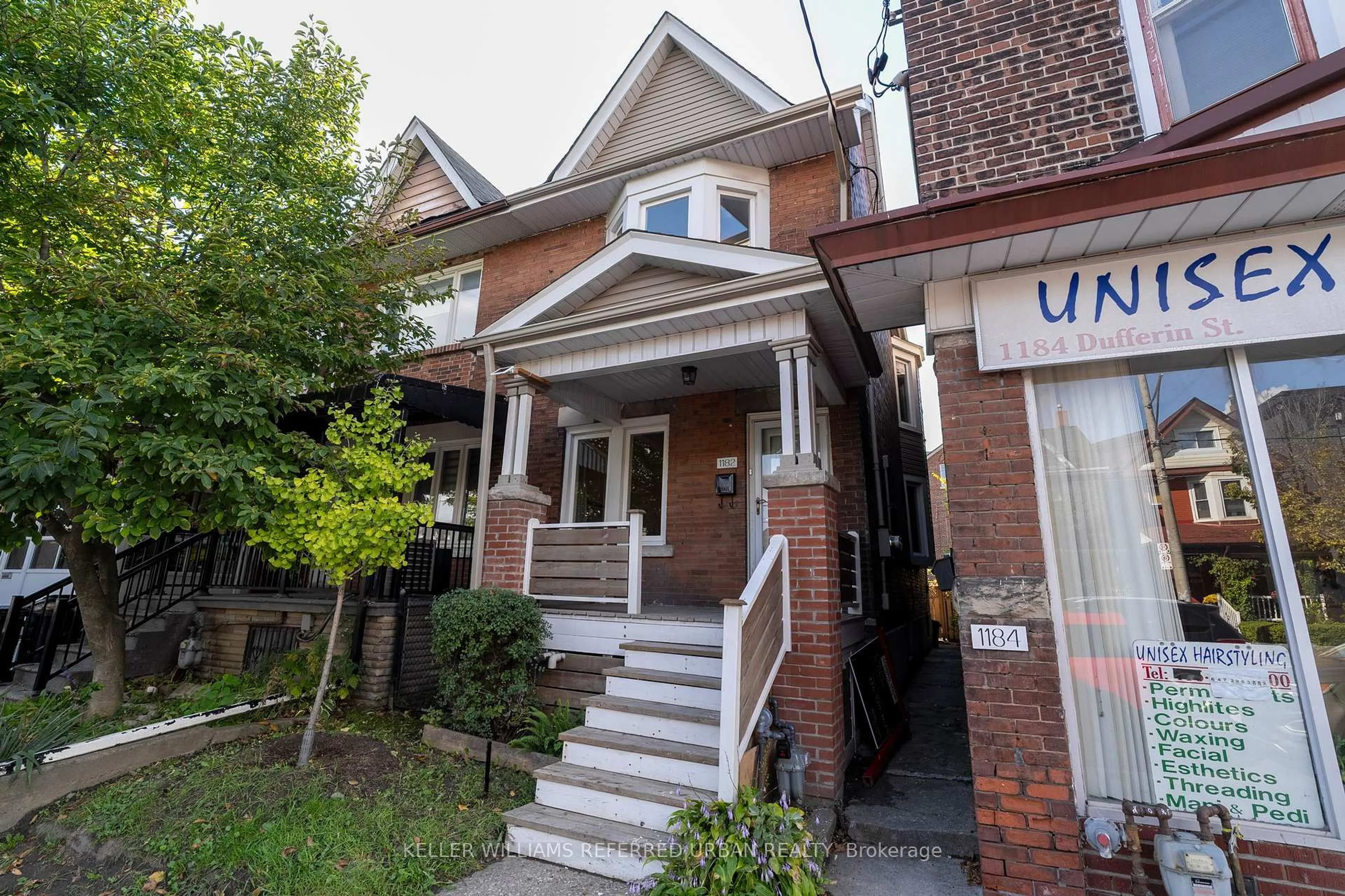 Home with brick exterior material, street for 1182 Dufferin St, Toronto Ontario M6H 4B8
