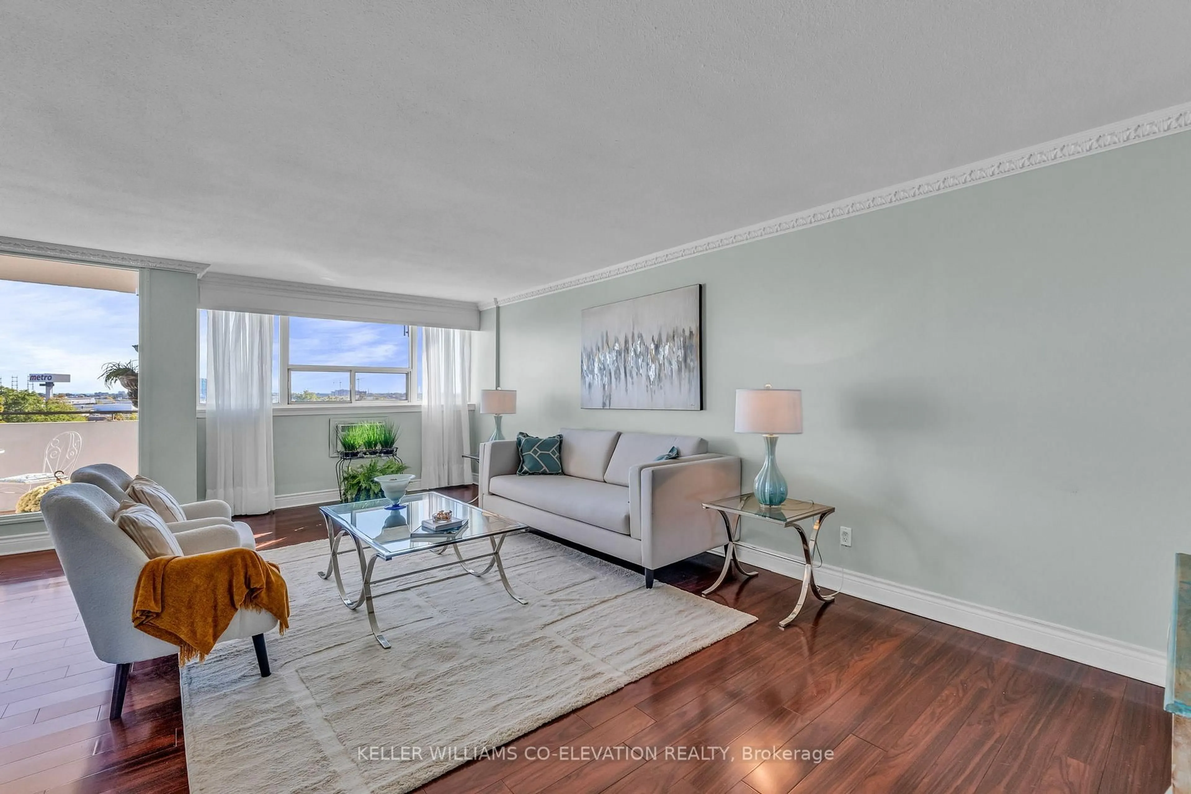 Living room with furniture, unknown for 14 Neilson Dr #702, Toronto Ontario M9C 1V6