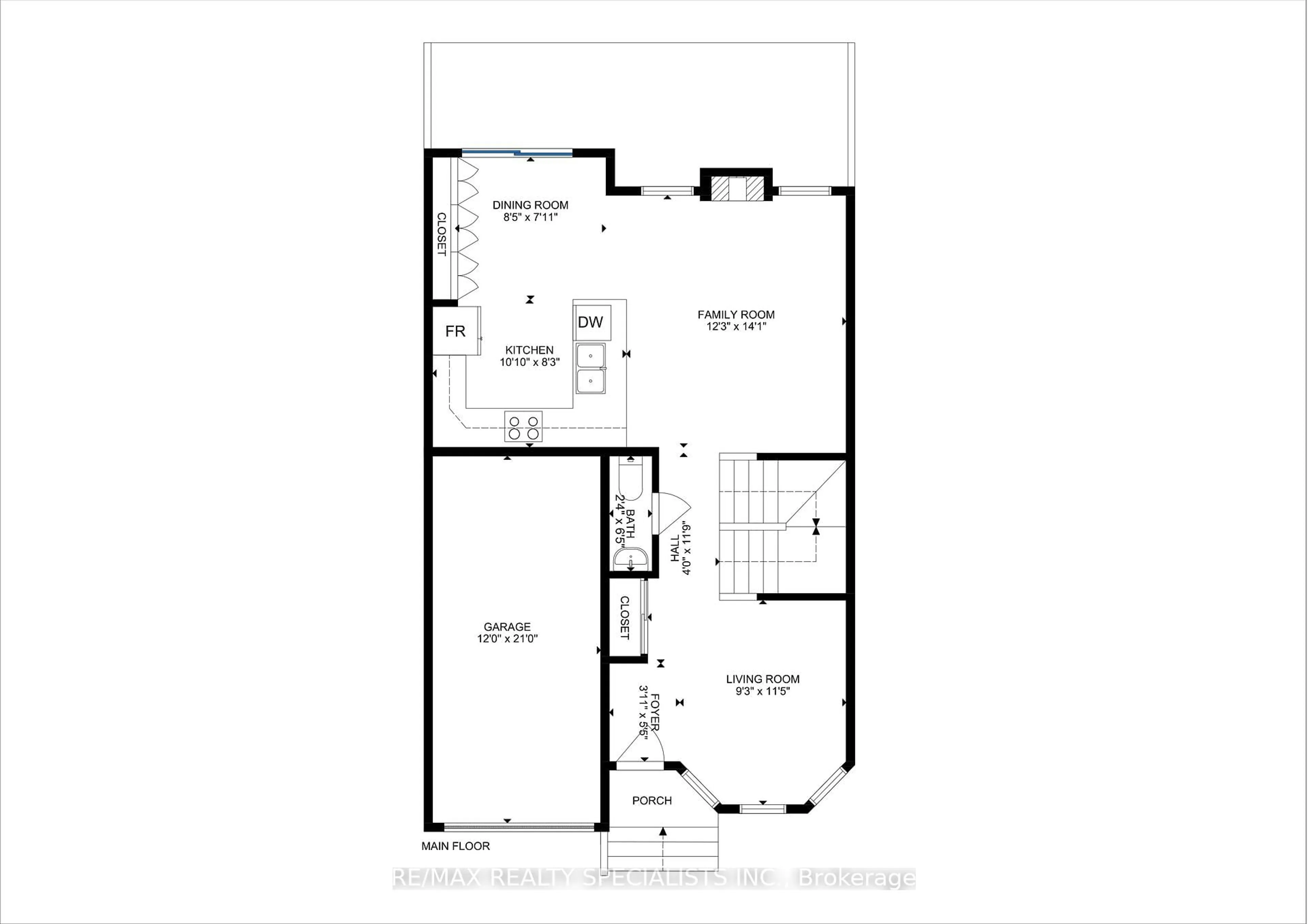 Floor plan for 855 FOWLES Crt, Milton Ontario L9T 0Z6