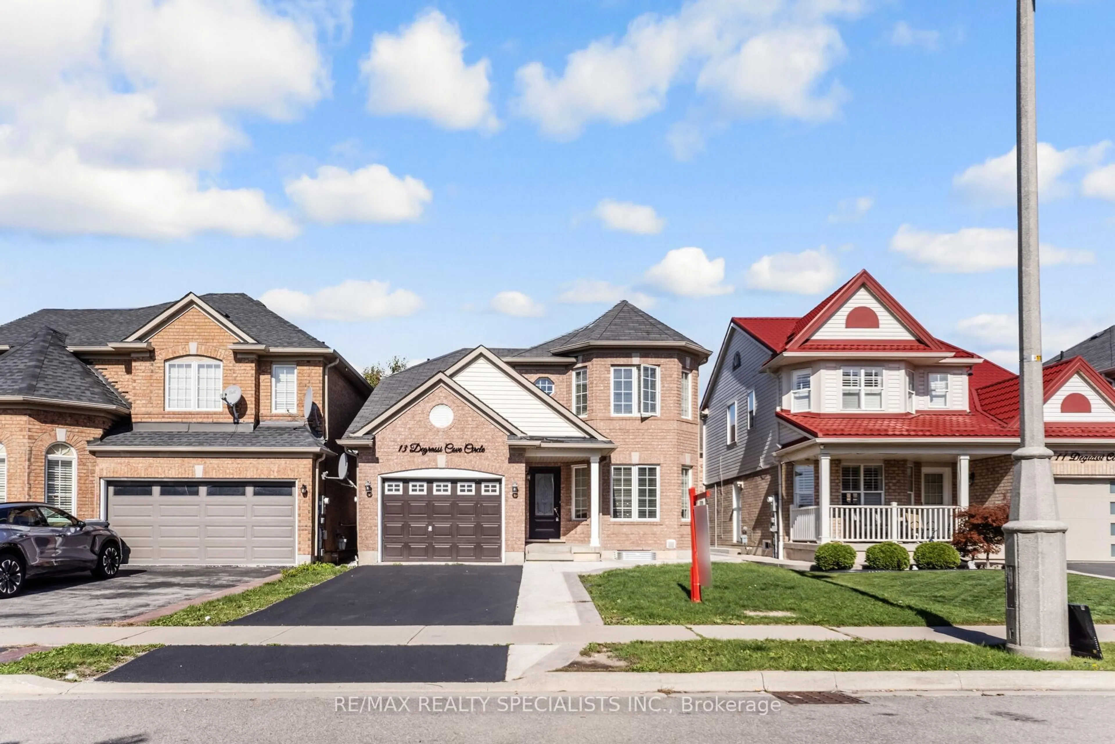 Home with brick exterior material, street for 13 Degrassi Cove Circ, Brampton Ontario L6X 0N7