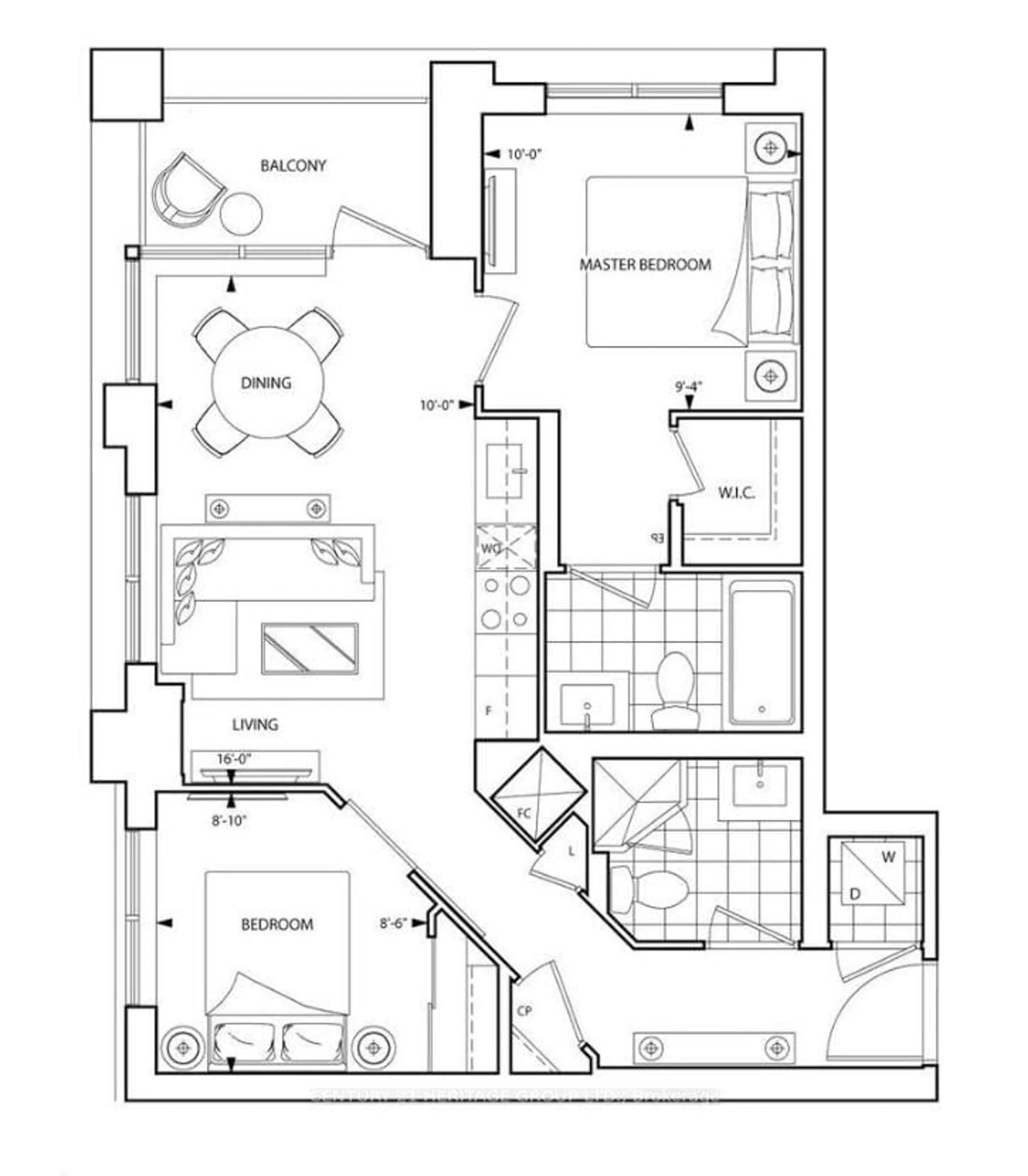 Floor plan for 7 Mabelle Ave #4302, Toronto Ontario M9A 4X7