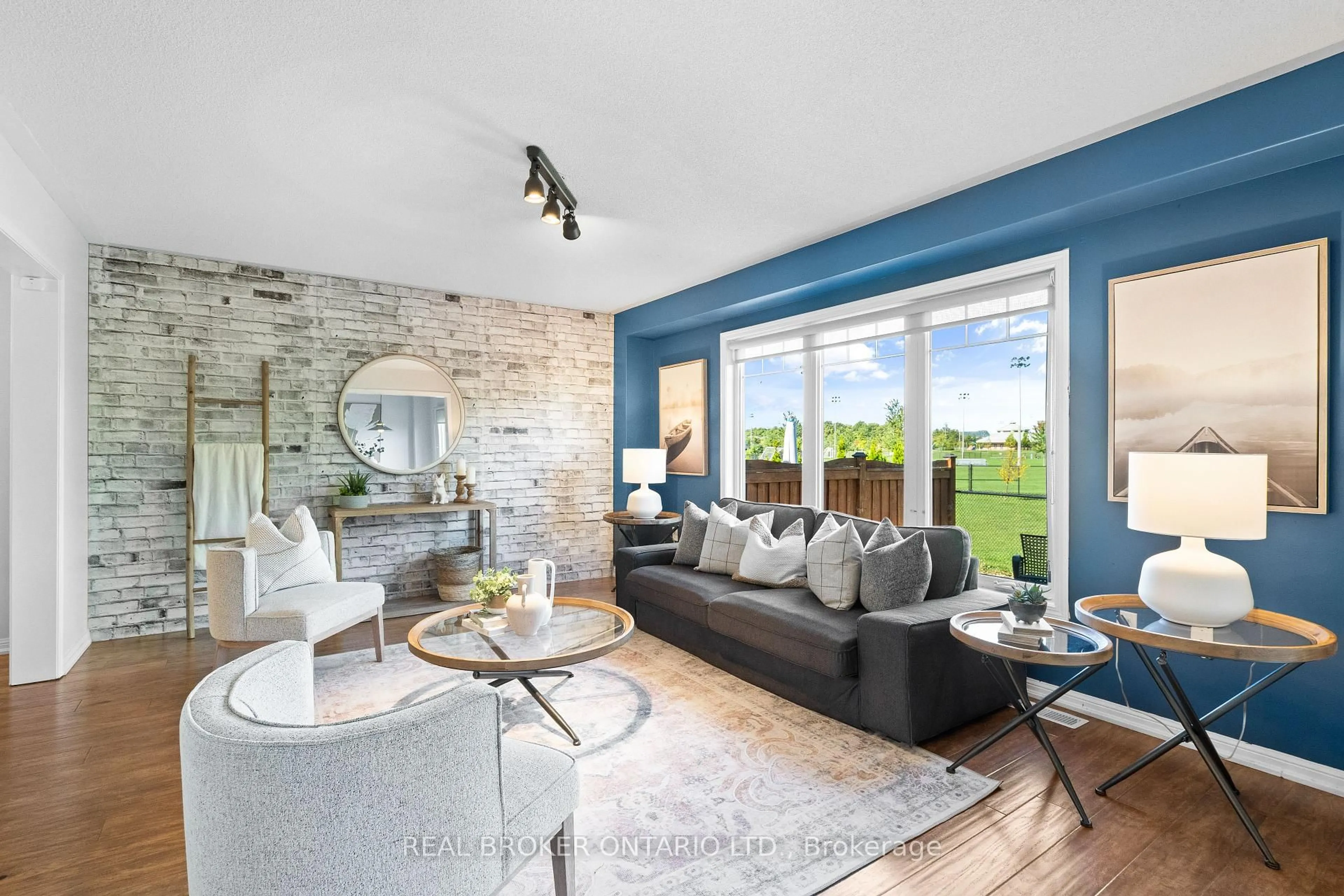 Living room with furniture, ceramic/tile floor for 565 Attenborough Terr, Milton Ontario L9T 8H6