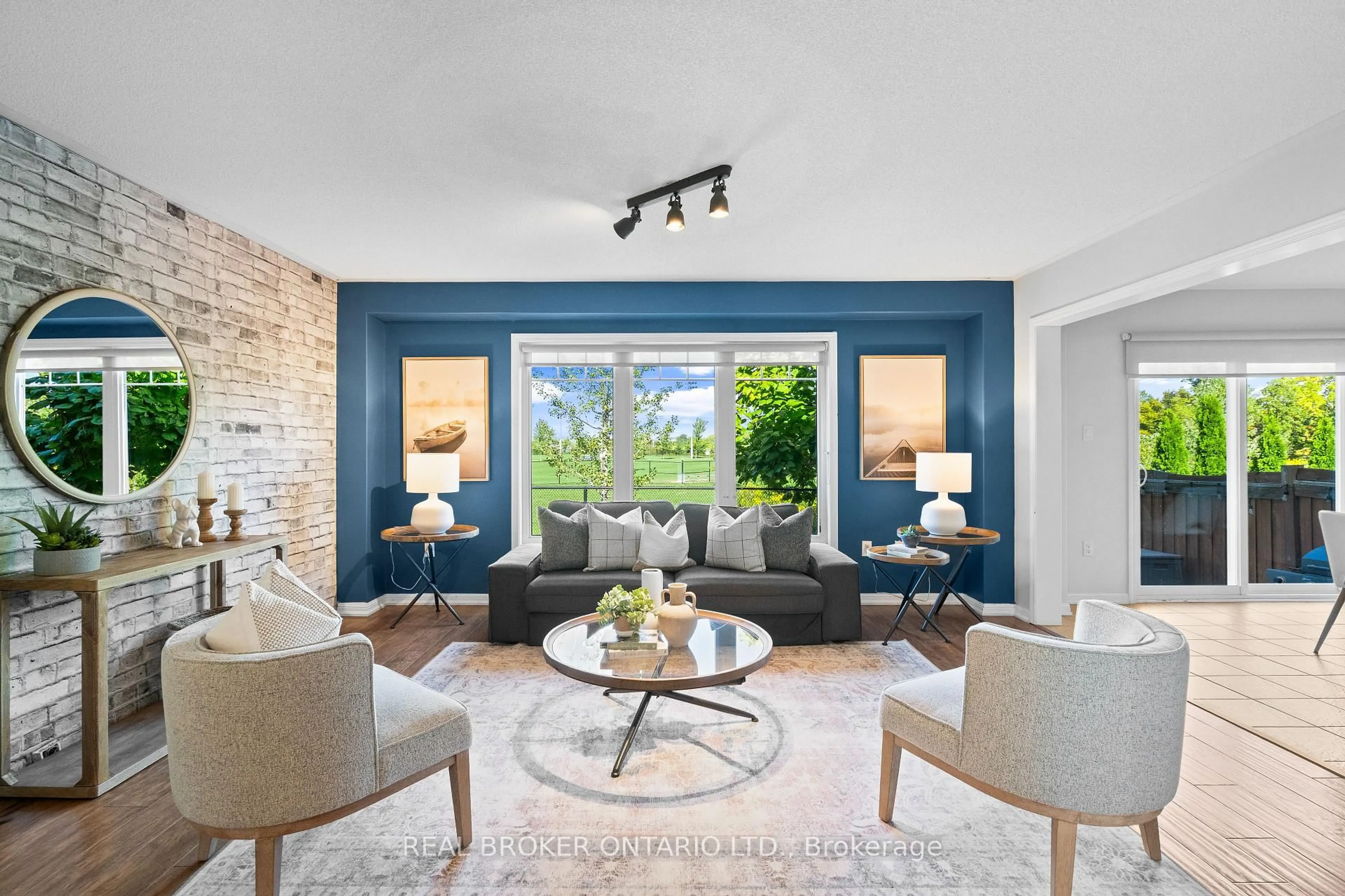 Living room with furniture, ceramic/tile floor for 565 Attenborough Terr, Milton Ontario L9T 8H6