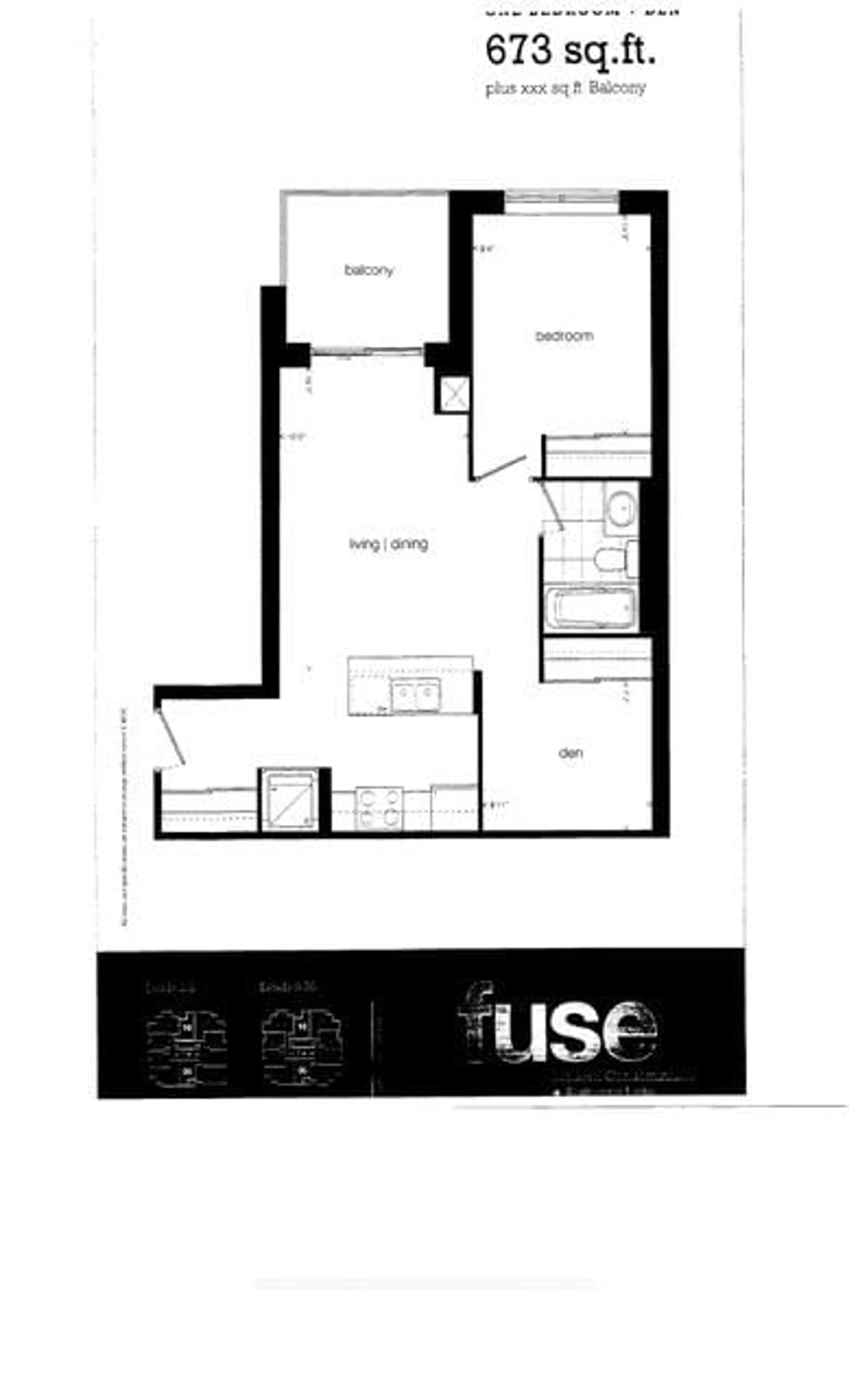 Floor plan for 1410 Dupont St #2505, Toronto Ontario M6H 0B6