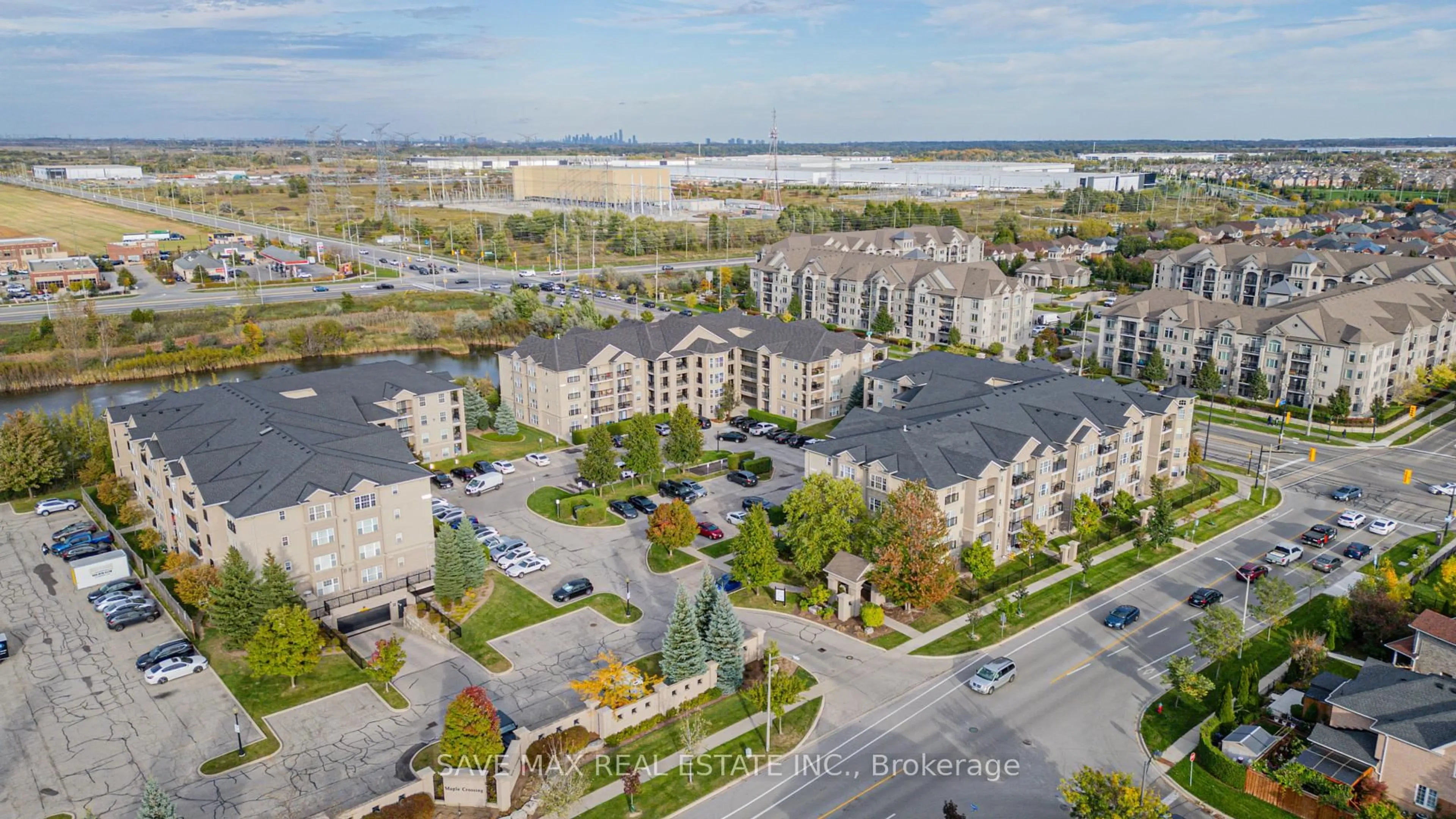 A pic from outside/outdoor area/front of a property/back of a property/a pic from drone, city buildings view from balcony for 1491 Maple Ave #111, Milton Ontario L9T 0B8