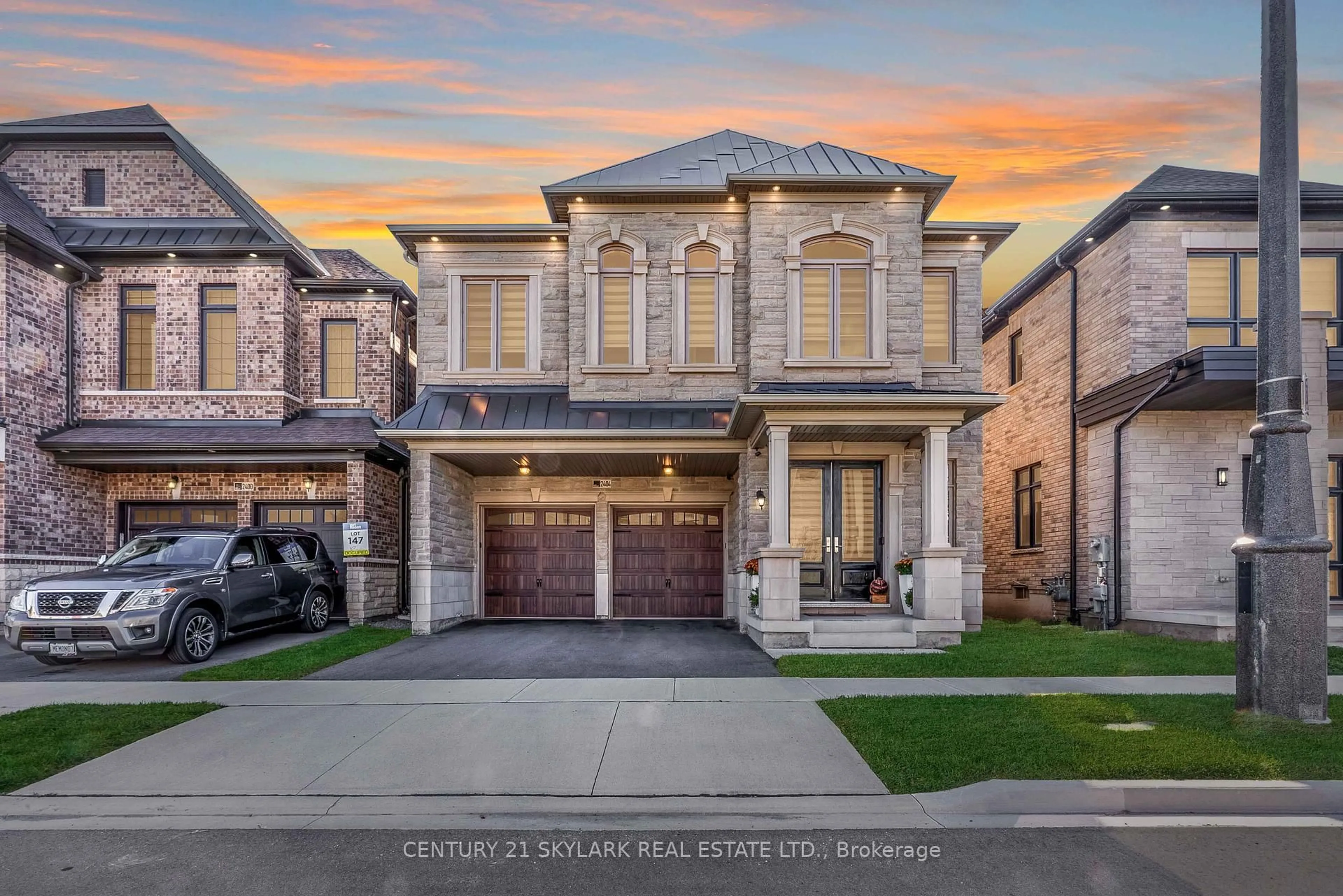 Home with brick exterior material, street for 2404 Edward Leaver Tr, Oakville Ontario L6M 5M2