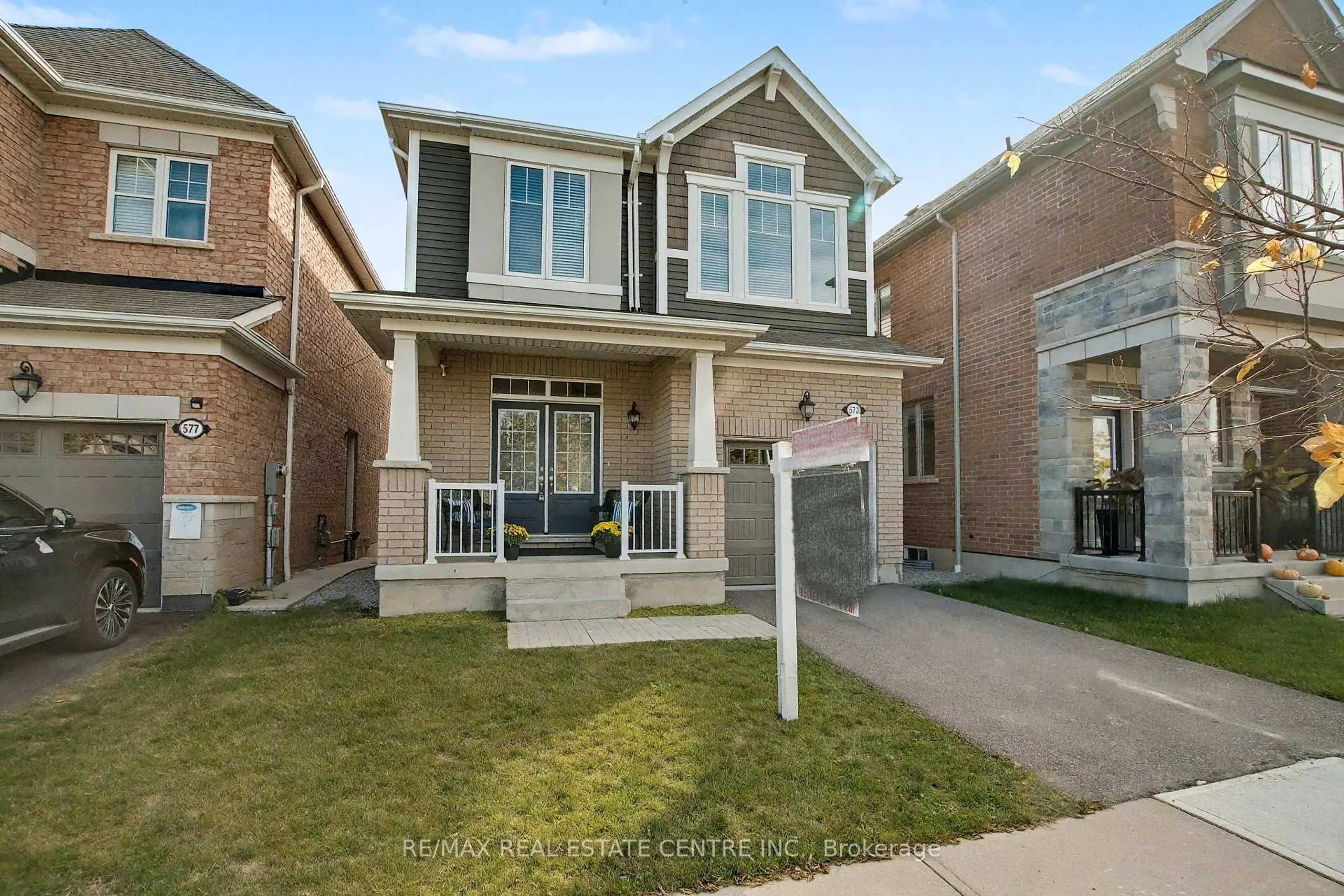 Home with brick exterior material, street for 573 Juneberry Crt, Milton Ontario L9E 1M8