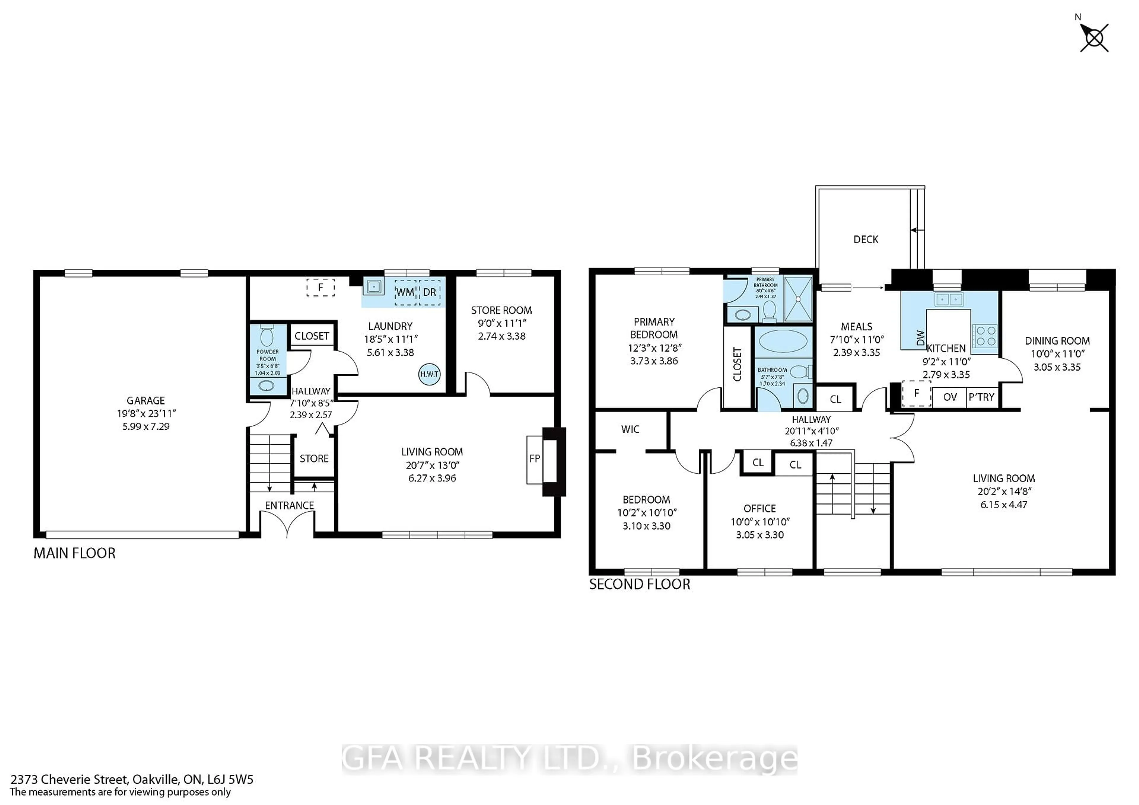 Floor plan for 2373 Cheverie St, Oakville Ontario L6J 5W5