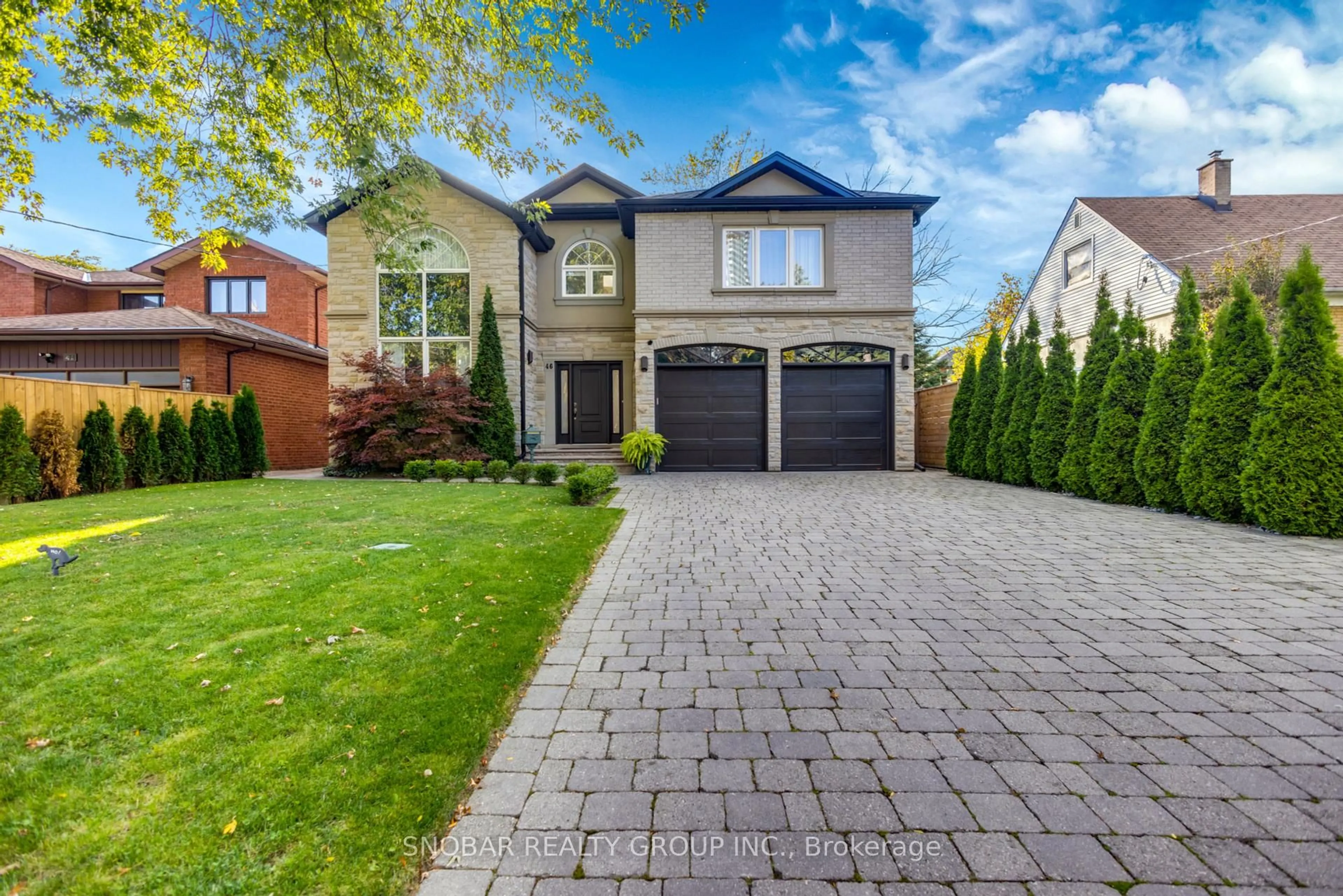 Home with brick exterior material, street for 46 Poplar Ave, Toronto Ontario M9B 3R4