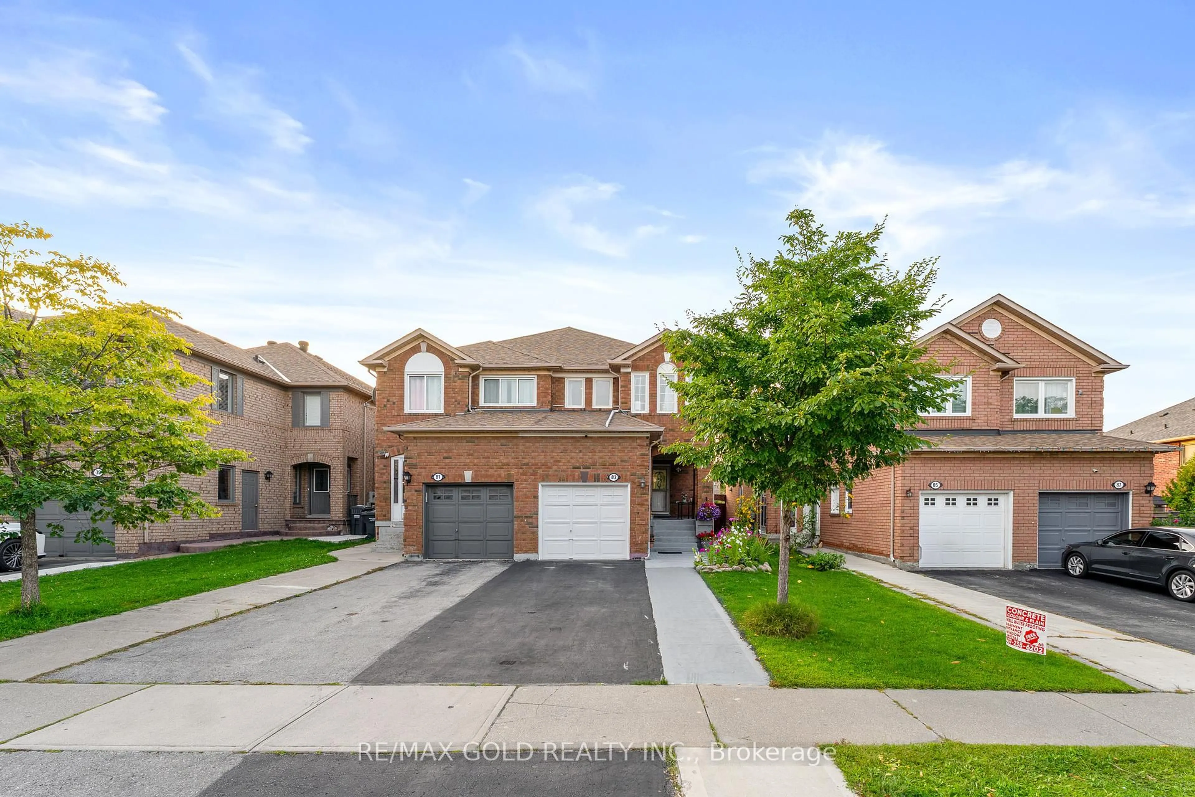 Home with brick exterior material, street for 83 Mount Ranier Cres, Brampton Ontario L6R 2L1