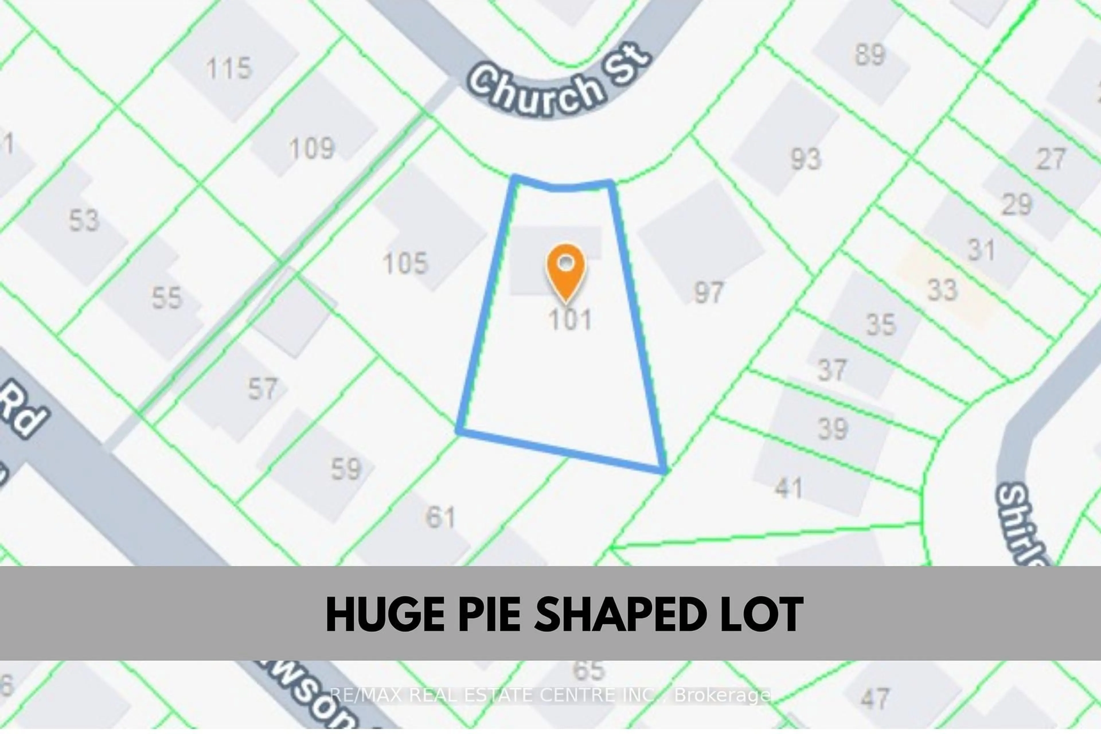 Picture of a map for 101 Church St, Orangeville Ontario L9W 1P3