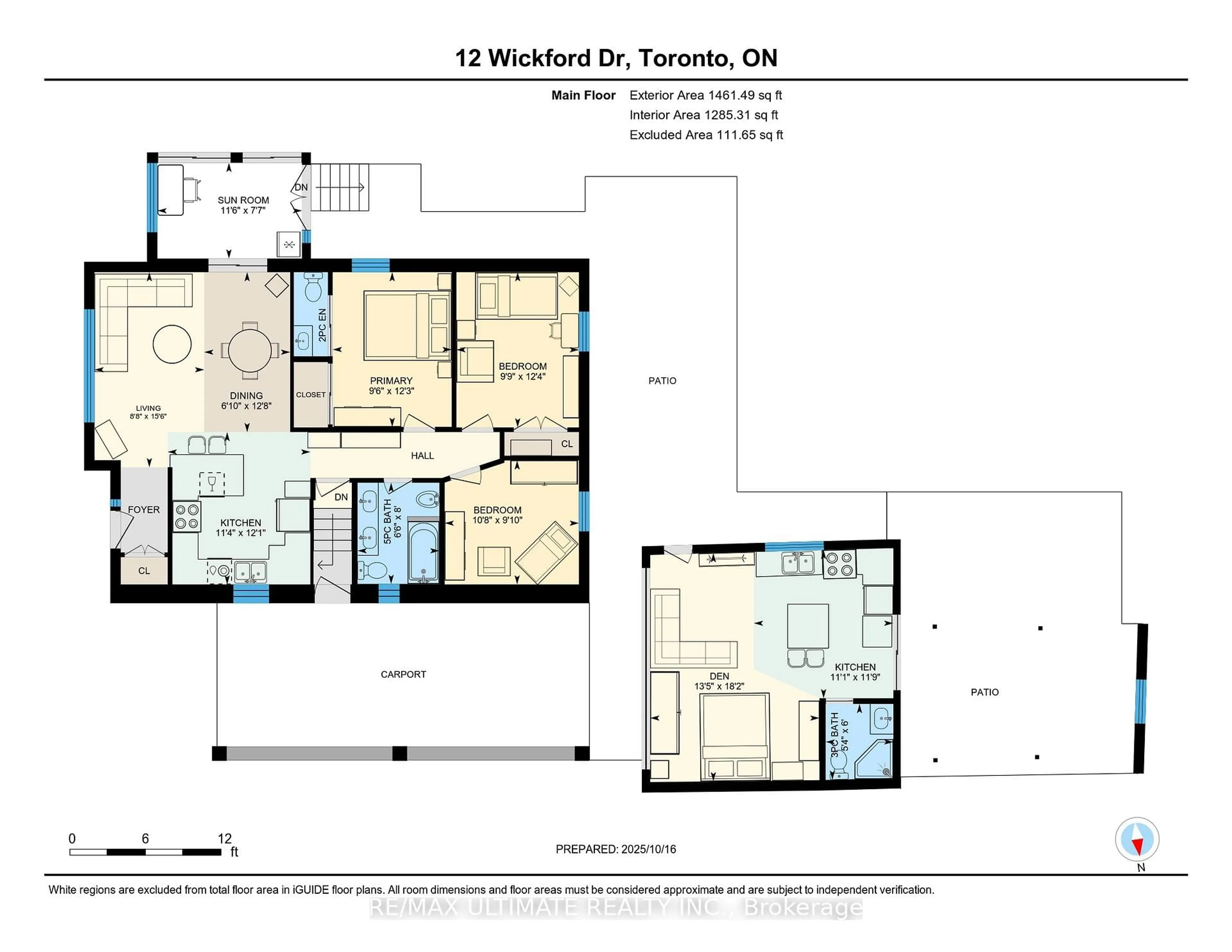 Floor plan for 12 Wickford Dr, Toronto Ontario M6L 1K7