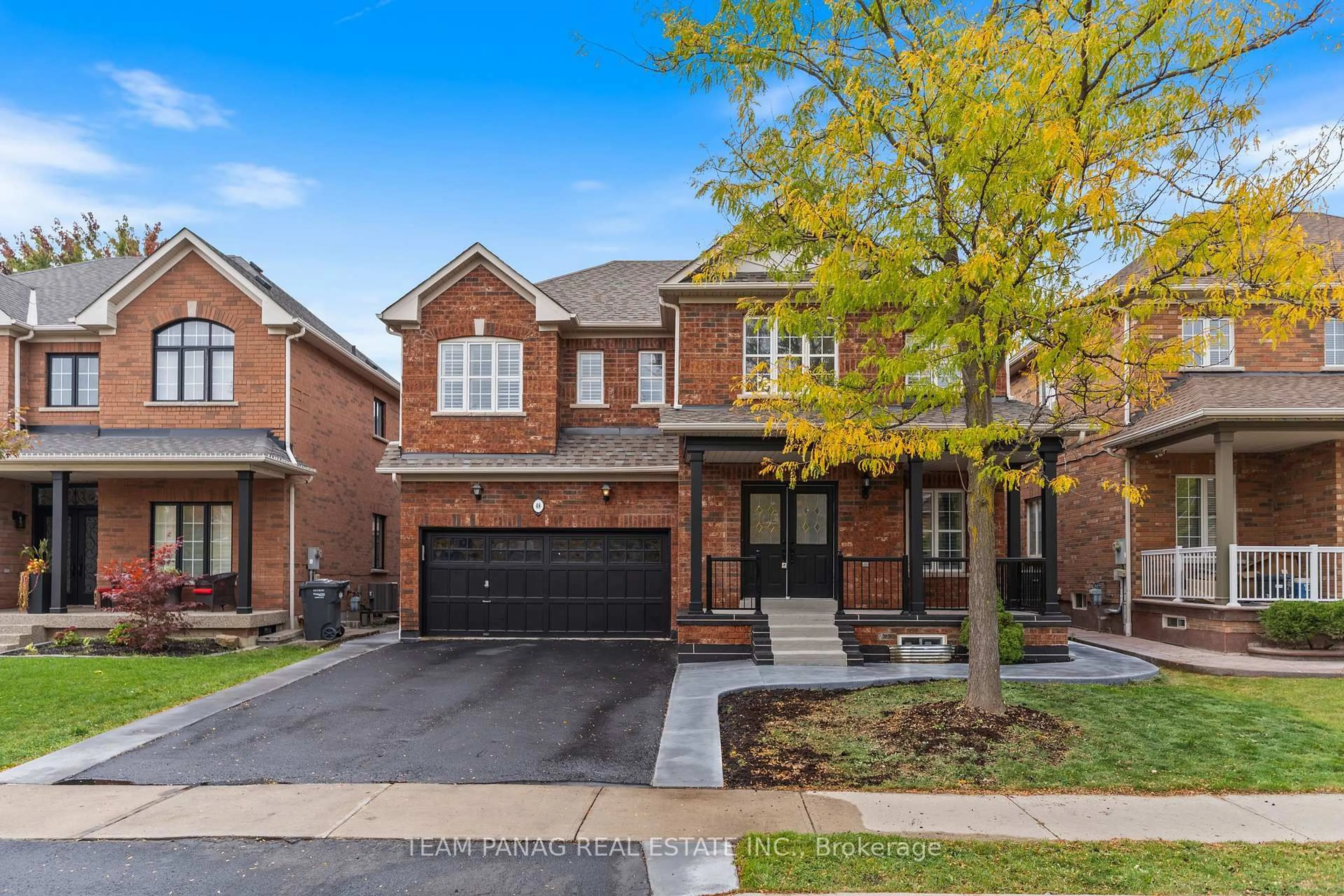 Home with brick exterior material, street for 48 Citadel Cres, Brampton Ontario L6P 1X8