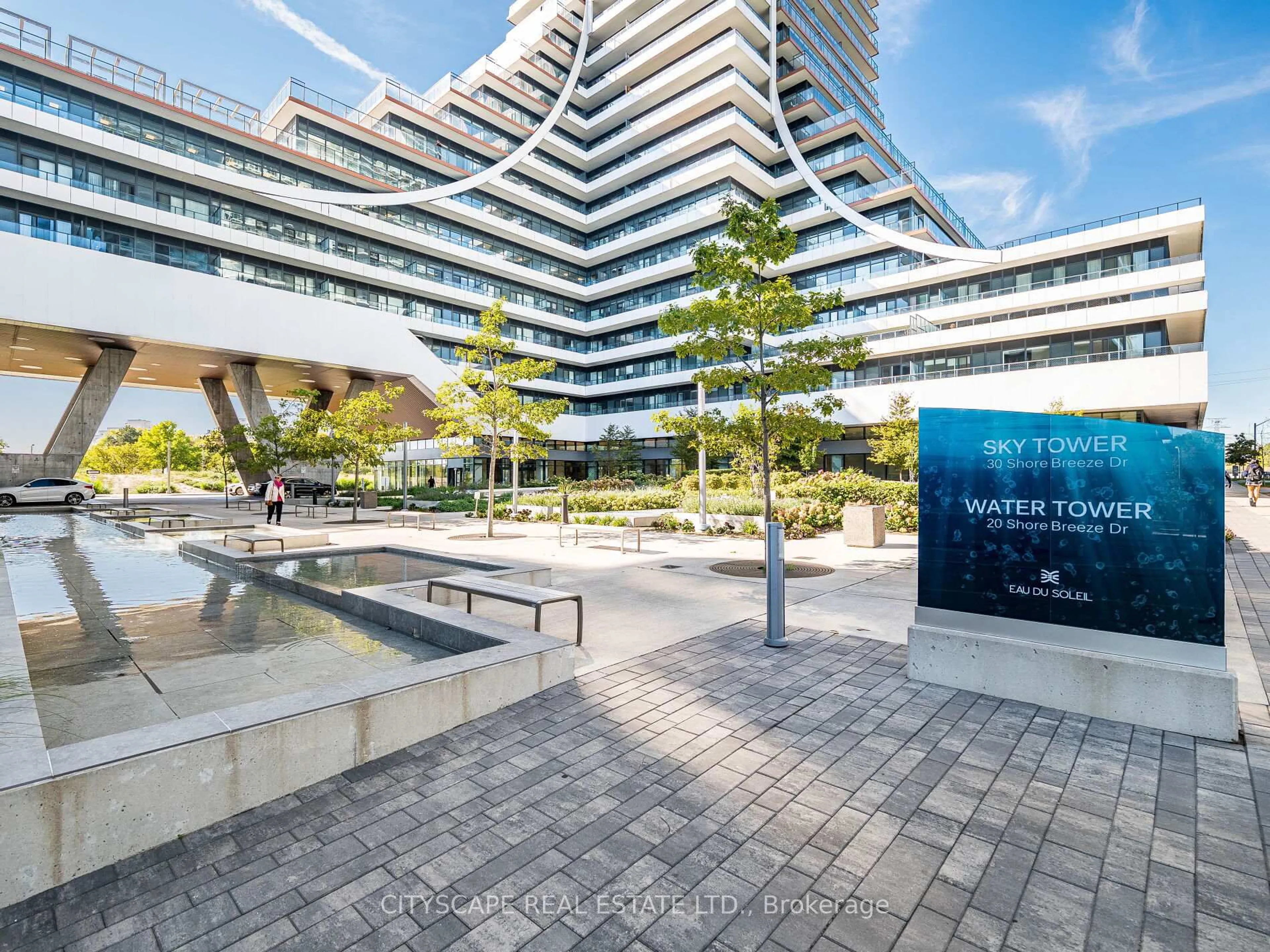 A pic from outside/outdoor area/front of a property/back of a property/a pic from drone, unknown for 20 Shore Breeze Dr #4410, Toronto Ontario M8V 1A1