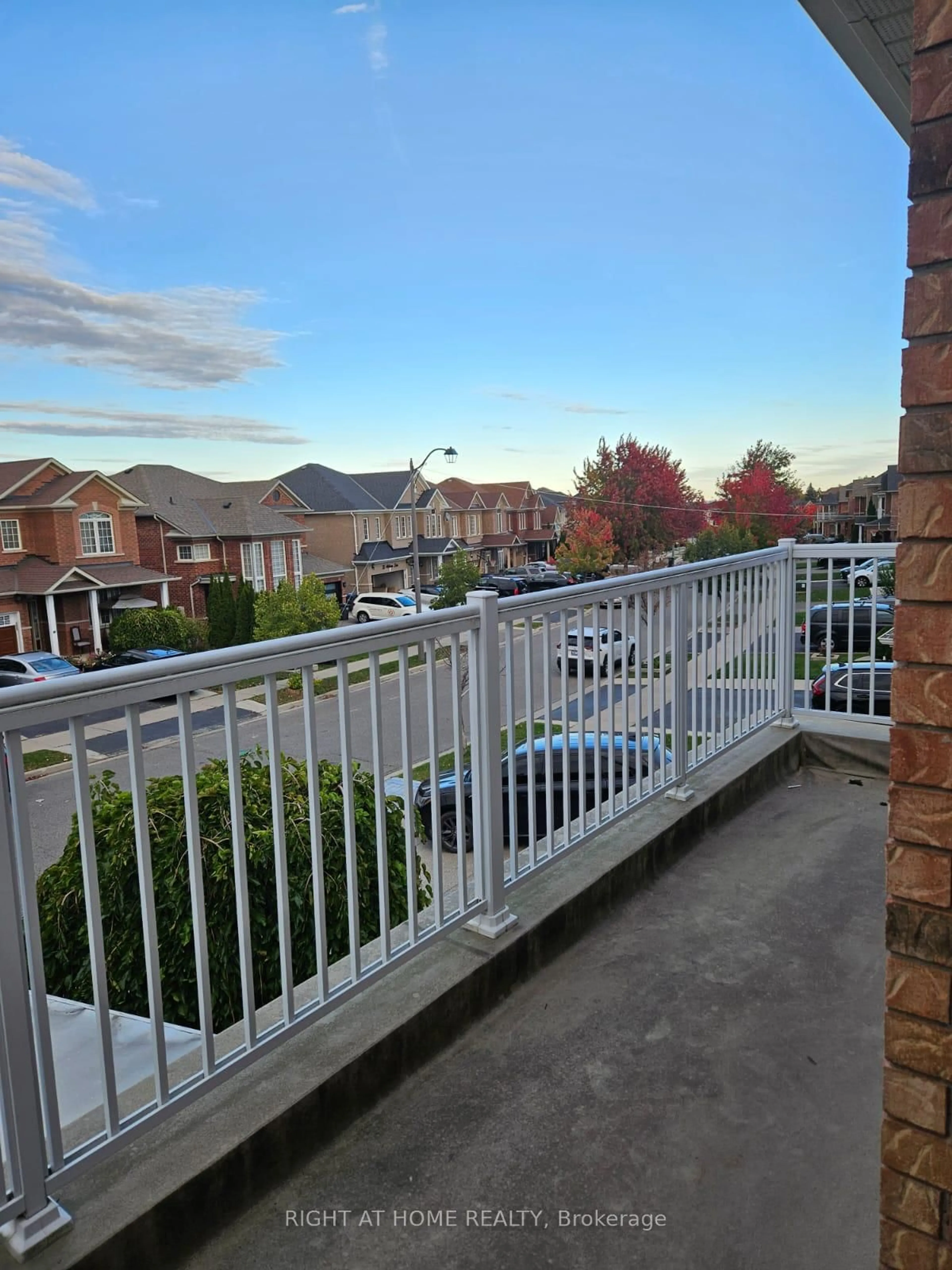 Balcony in the apartment, city buildings view from balcony for 44 Moldovan Dr, Brampton Ontario L6R 0E4