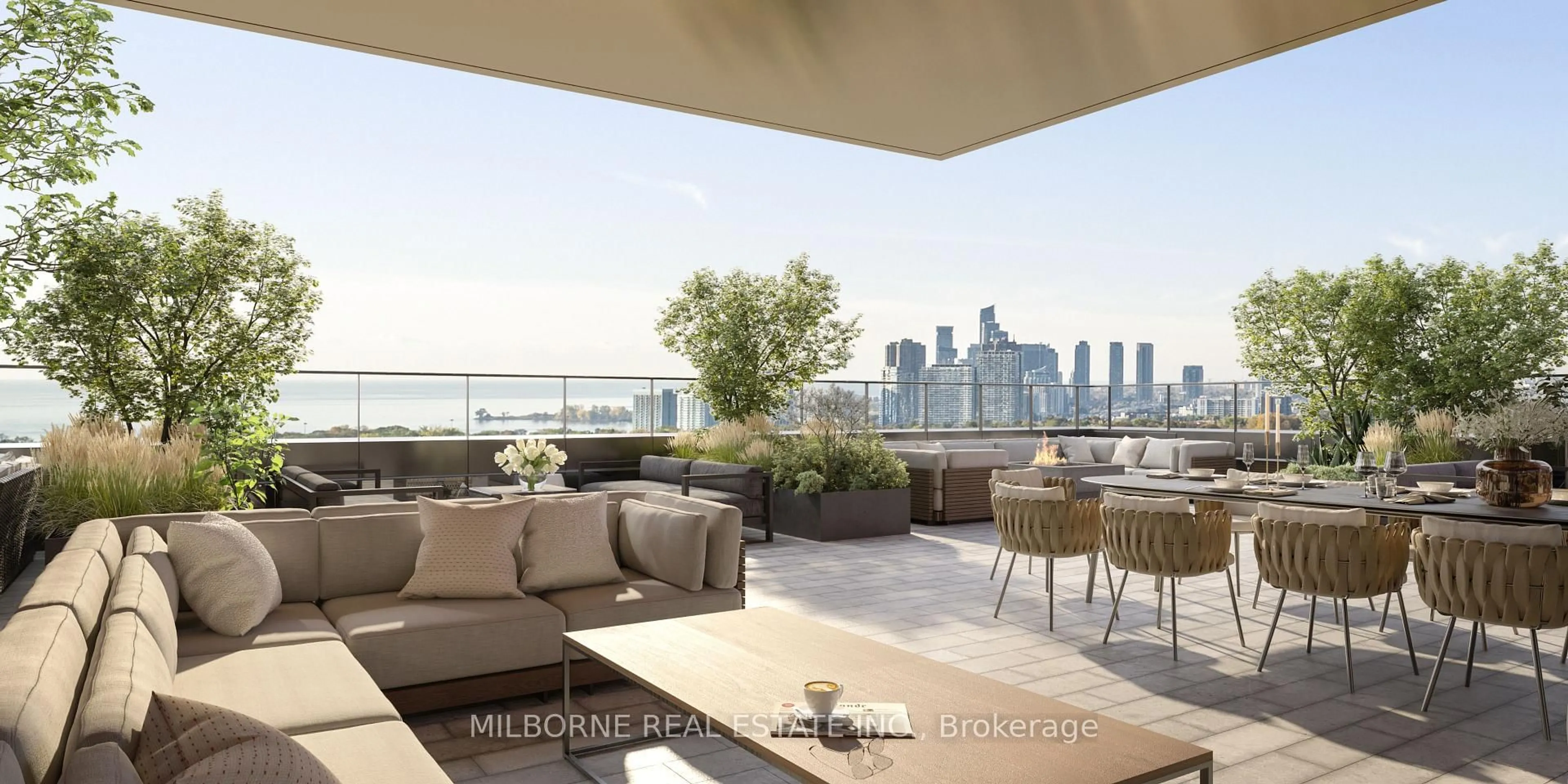 Patio, water/lake/river/ocean view for 1660 Bloor St #311, Toronto Ontario M6P 1A8
