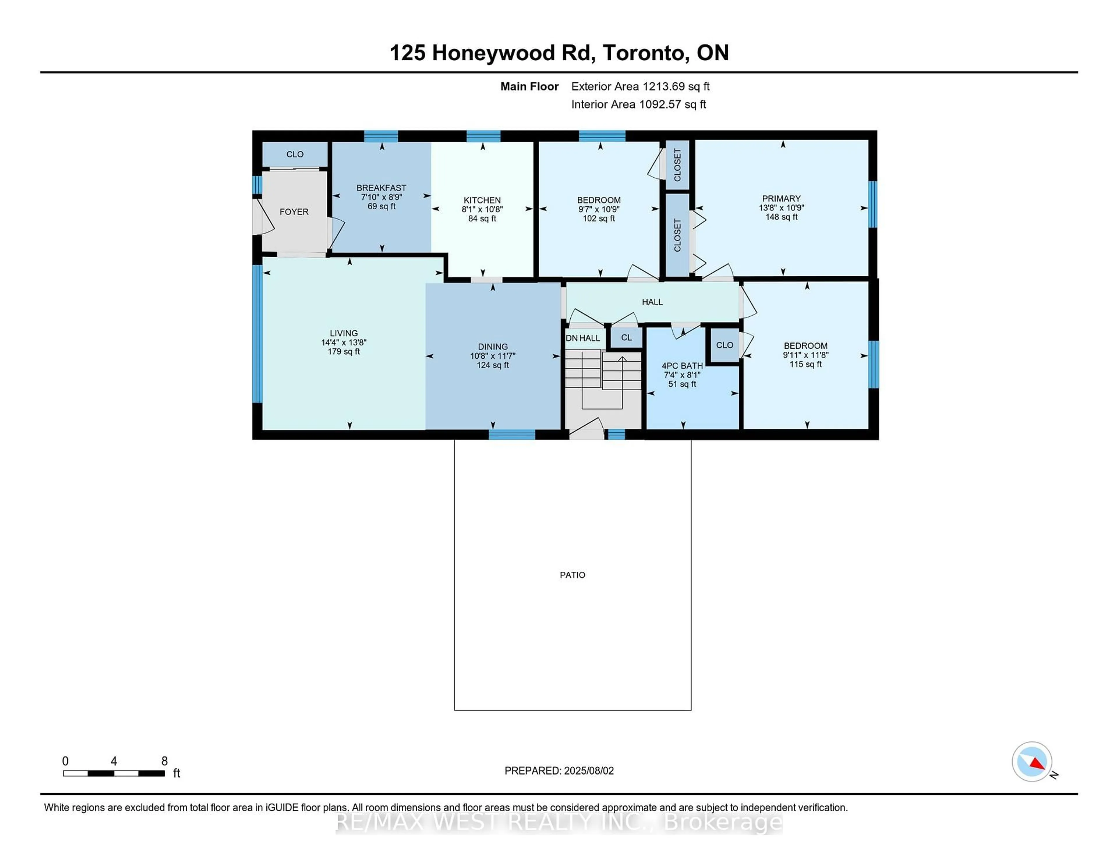 Floor plan for 125 Honeywood Rd, Toronto Ontario M3N 1B3