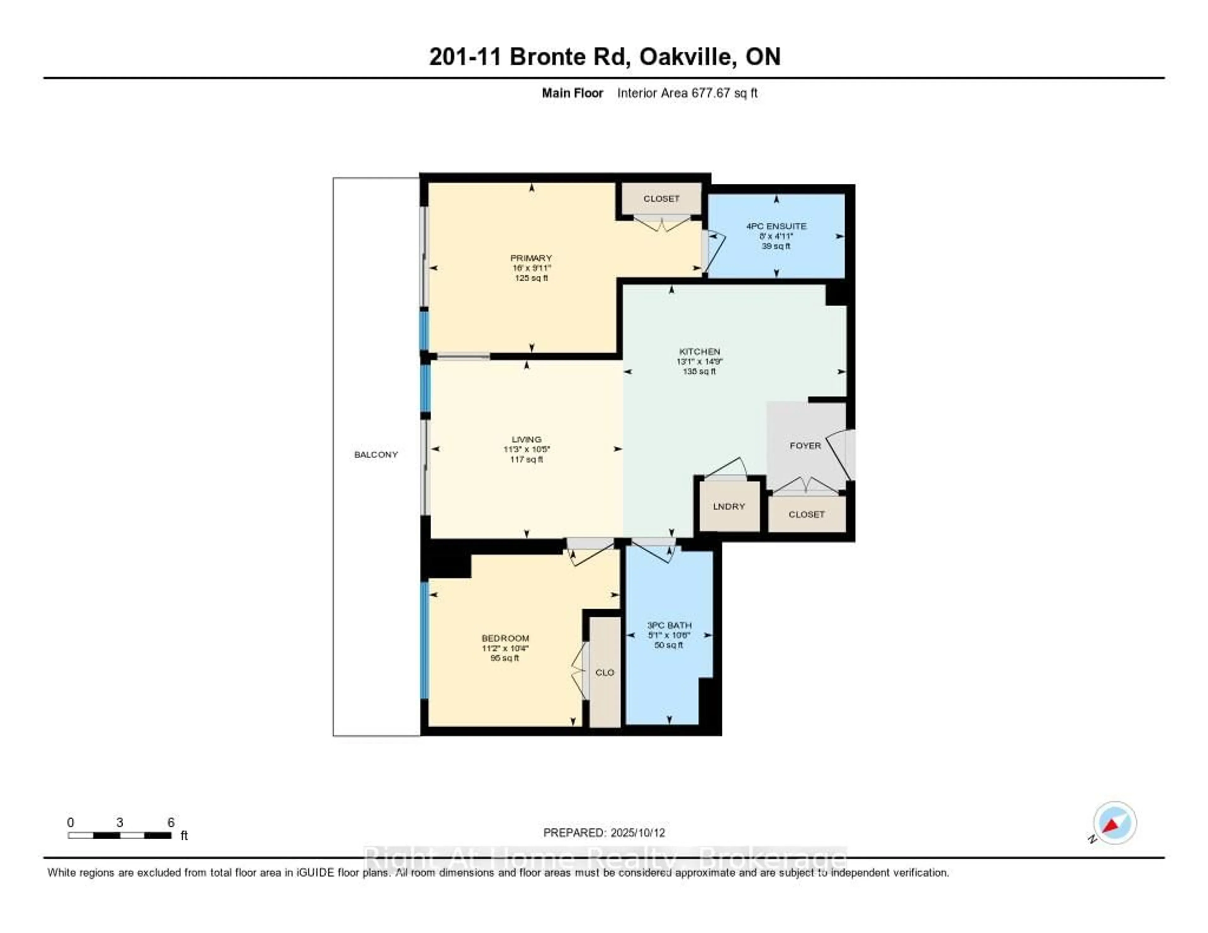Floor plan for 11 Bronte Rd #201, Oakville Ontario L6L 0E1