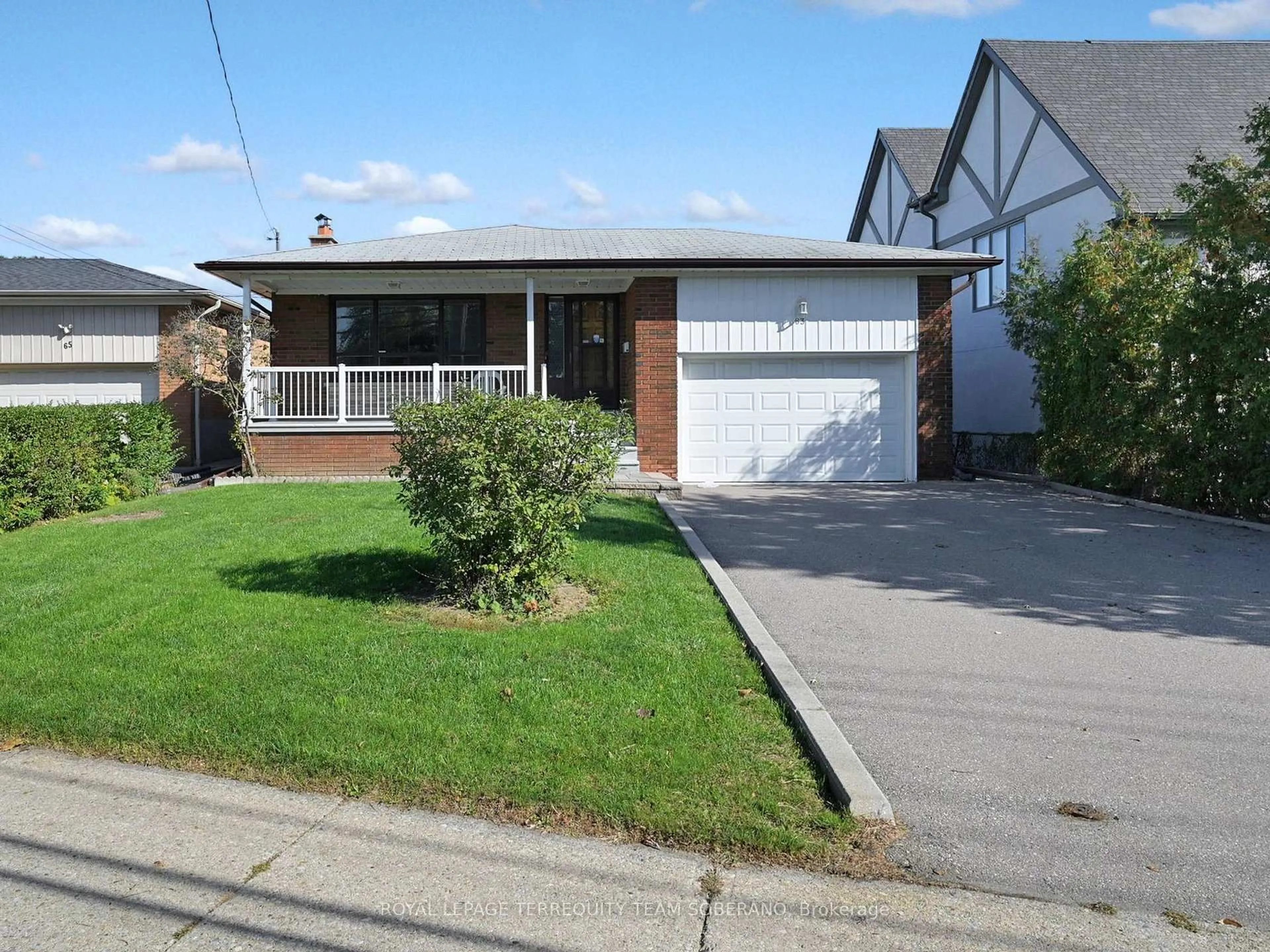 Home with vinyl exterior material, street for 63 Melbert Rd, Toronto Ontario M9C 3P8