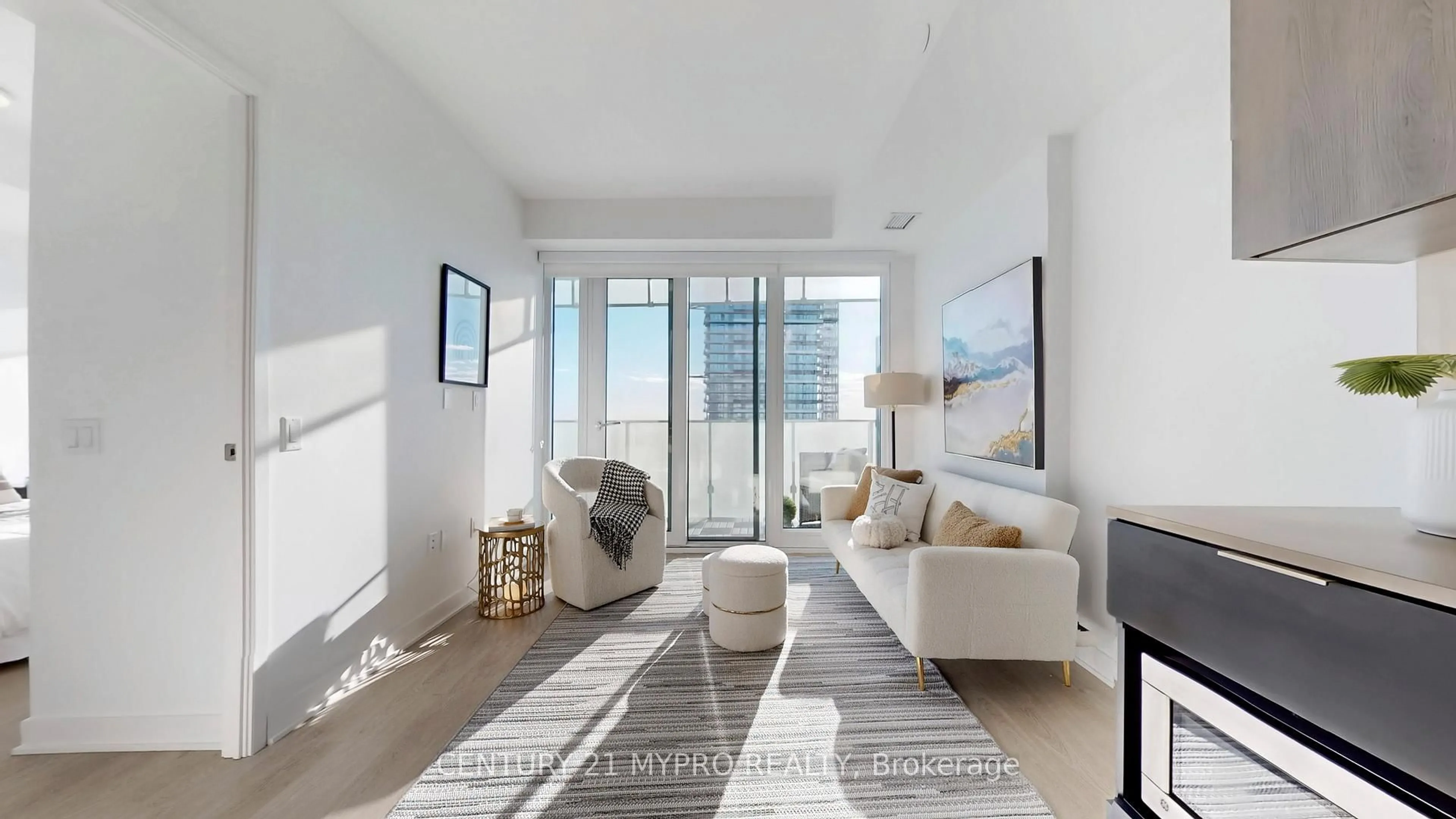 Living room with furniture, unknown for 3900 Confederation Pkwy #5506, Mississauga Ontario L5B 0M3