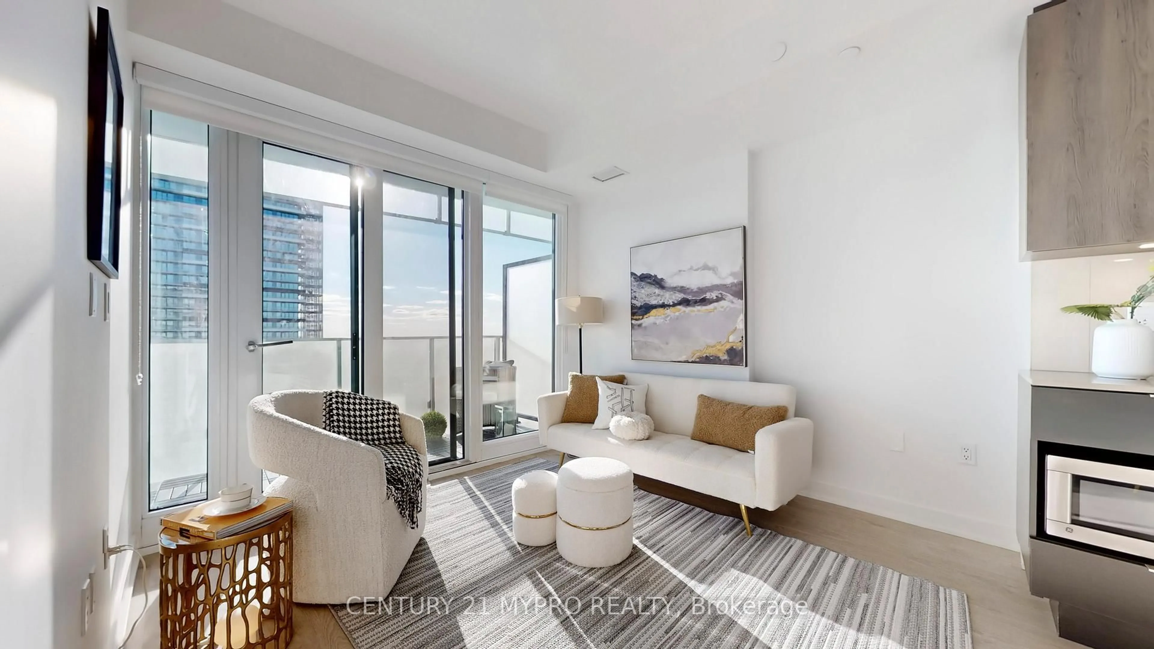 Living room with furniture, unknown for 3900 Confederation Pkwy #5506, Mississauga Ontario L5B 0M3