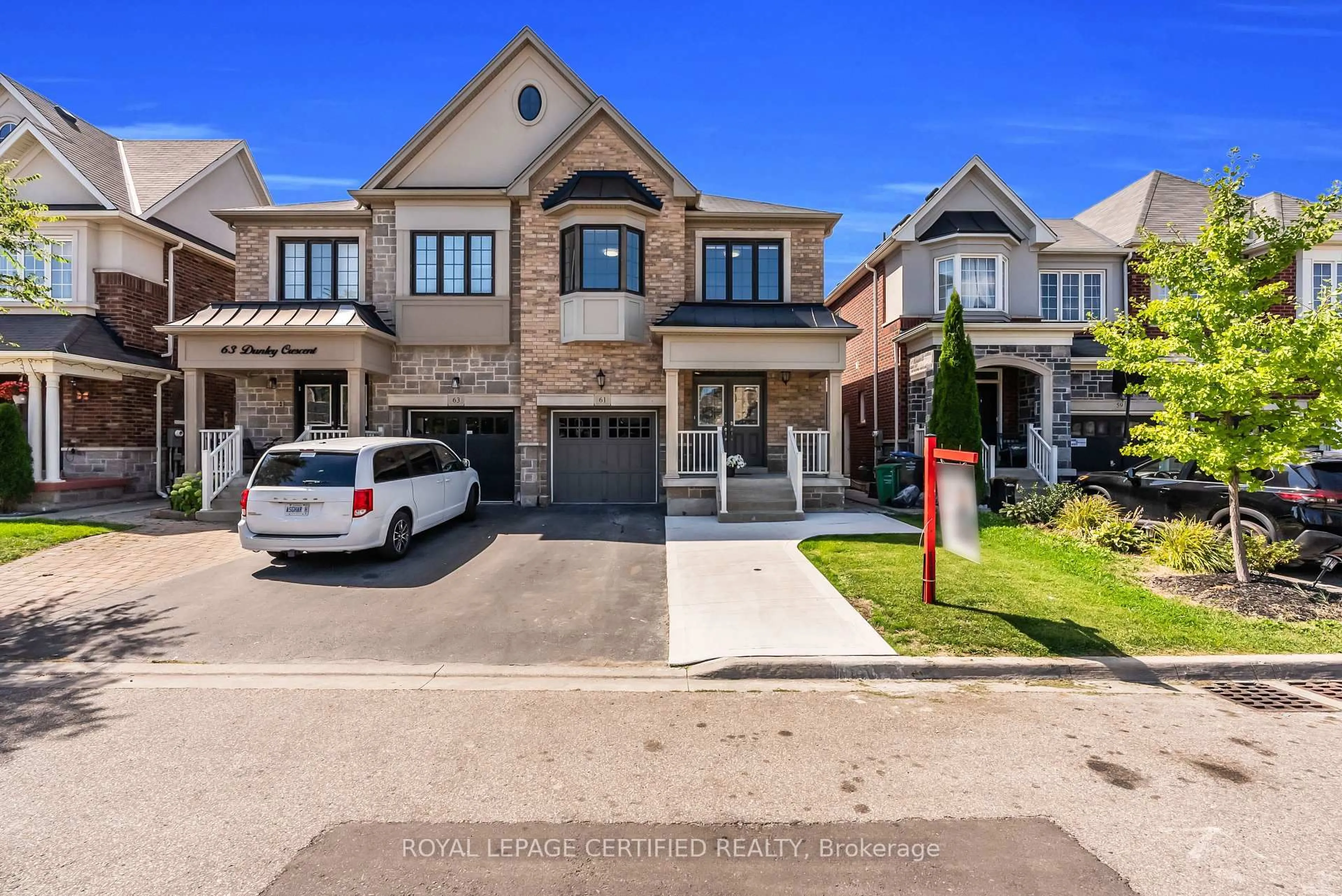 Home with brick exterior material, street for 61 Dunley Cres, Brampton Ontario L6X 5G8