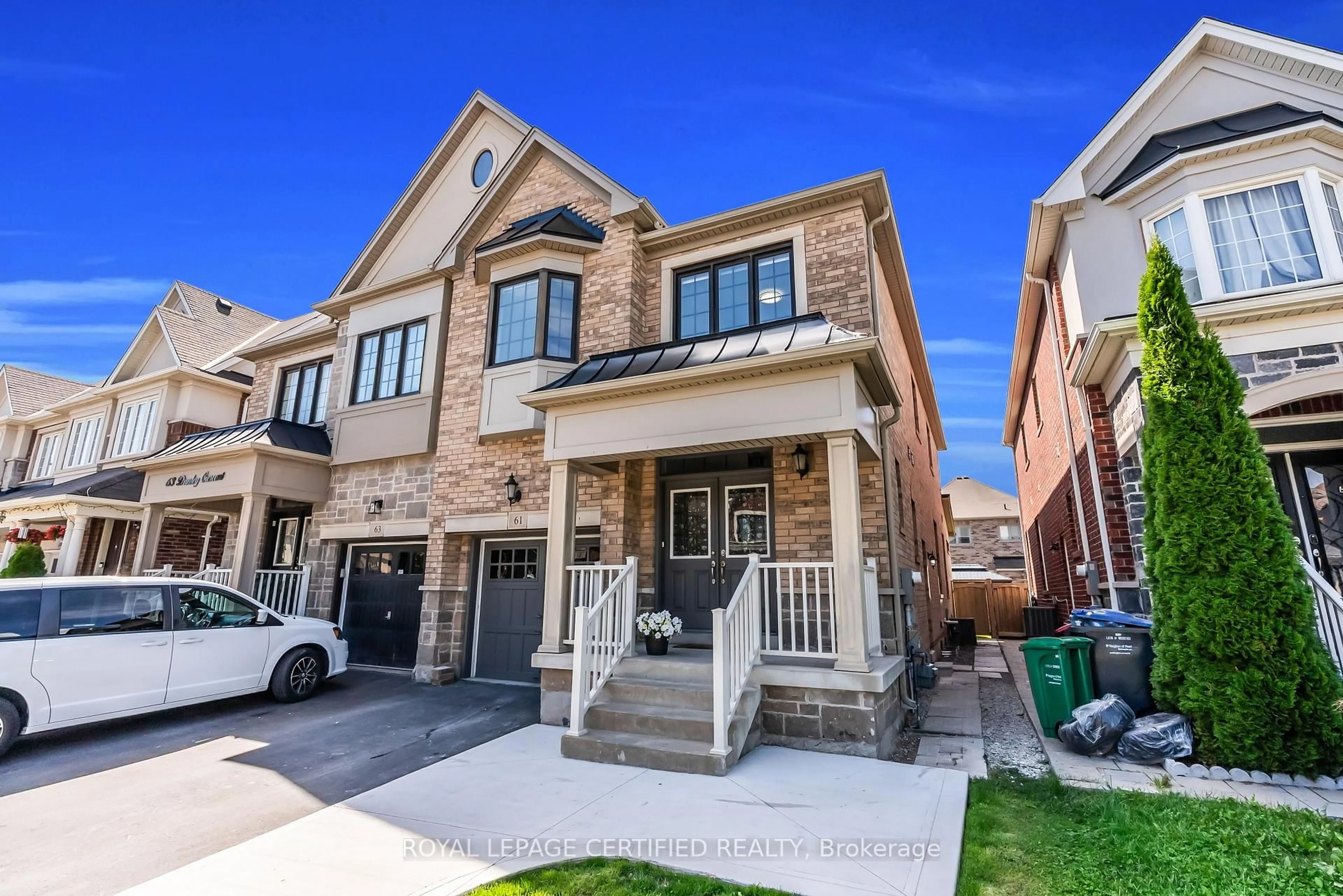 Home with brick exterior material, street for 61 Dunley Cres, Brampton Ontario L6X 5G8