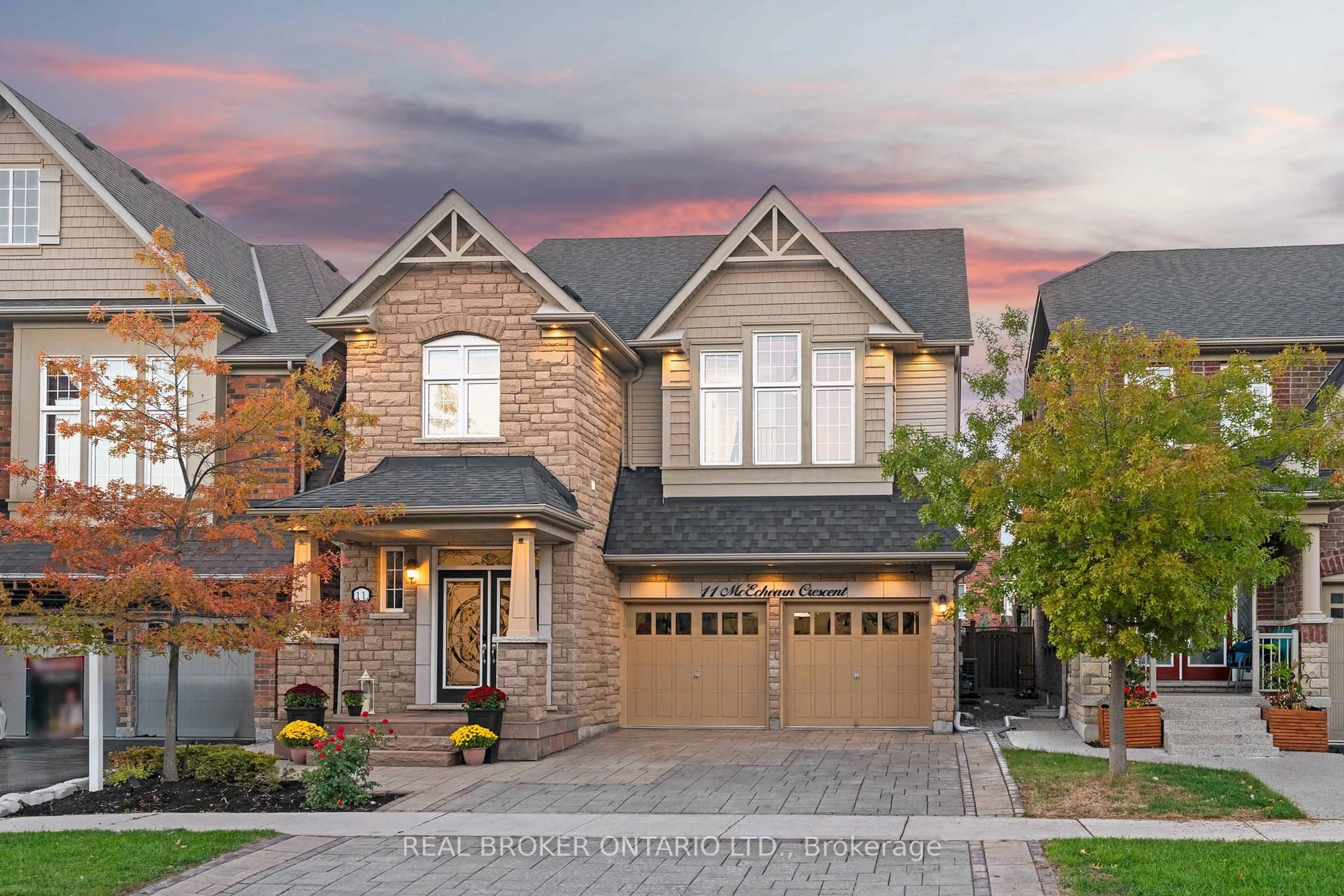 Home with brick exterior material, street for 11 McEchearn Cres, Caledon Ontario L7C 3R4