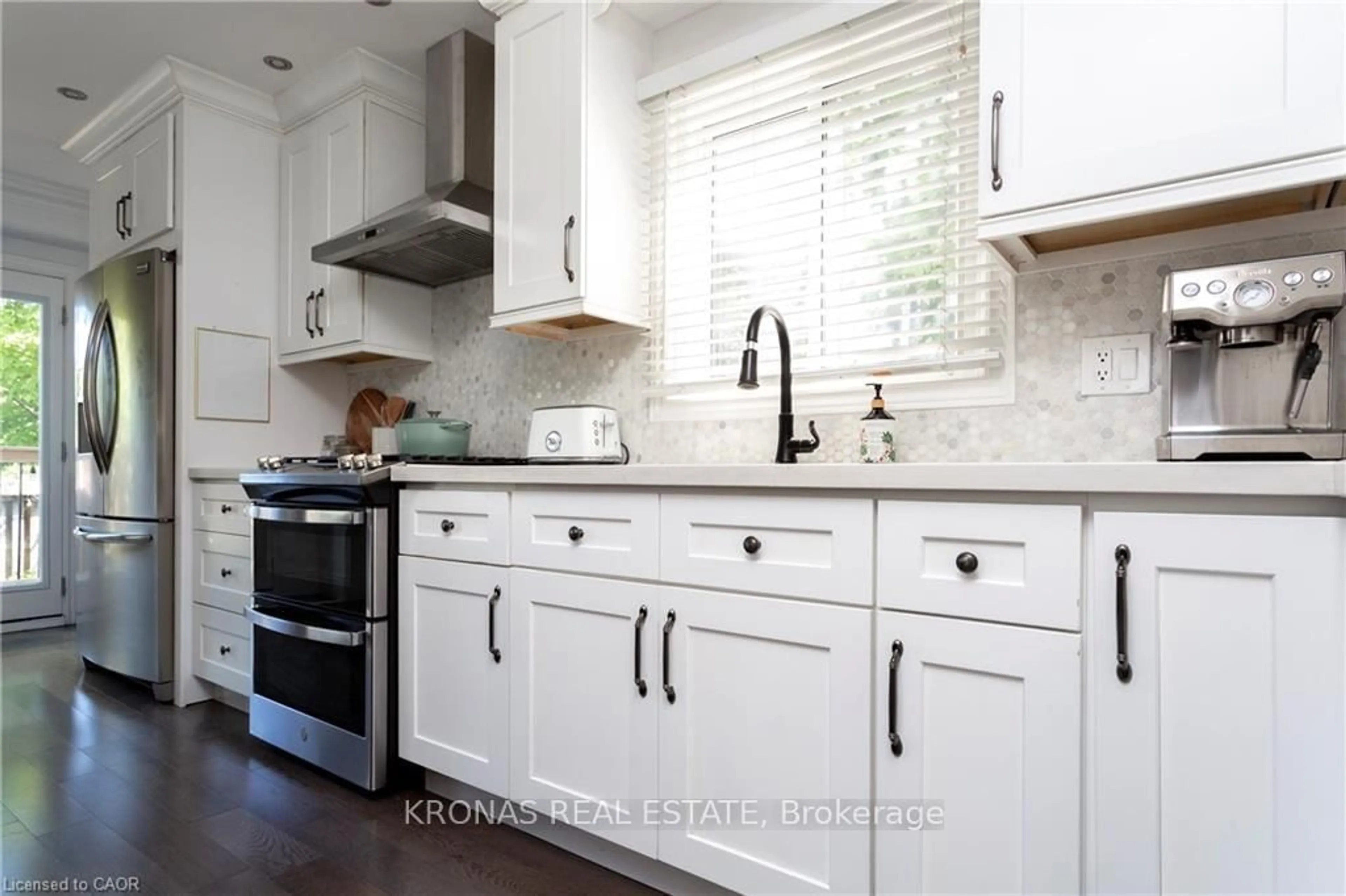 Contemporary kitchen, ceramic/tile floor for 2309 Greenbank Tr, Burlington Ontario L7P 3S7