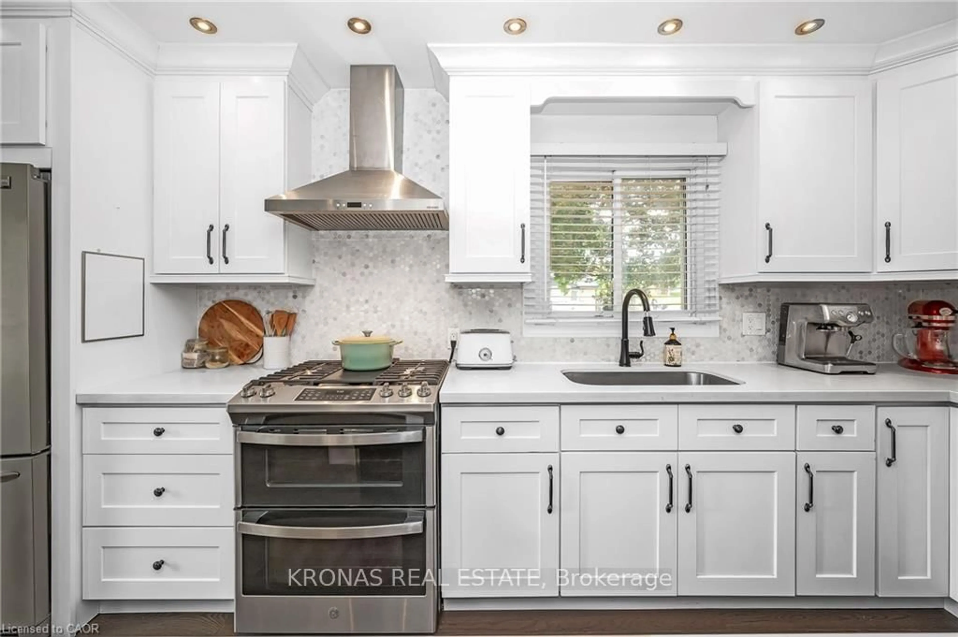 Contemporary kitchen, ceramic/tile floor for 2309 Greenbank Tr, Burlington Ontario L7P 3S7