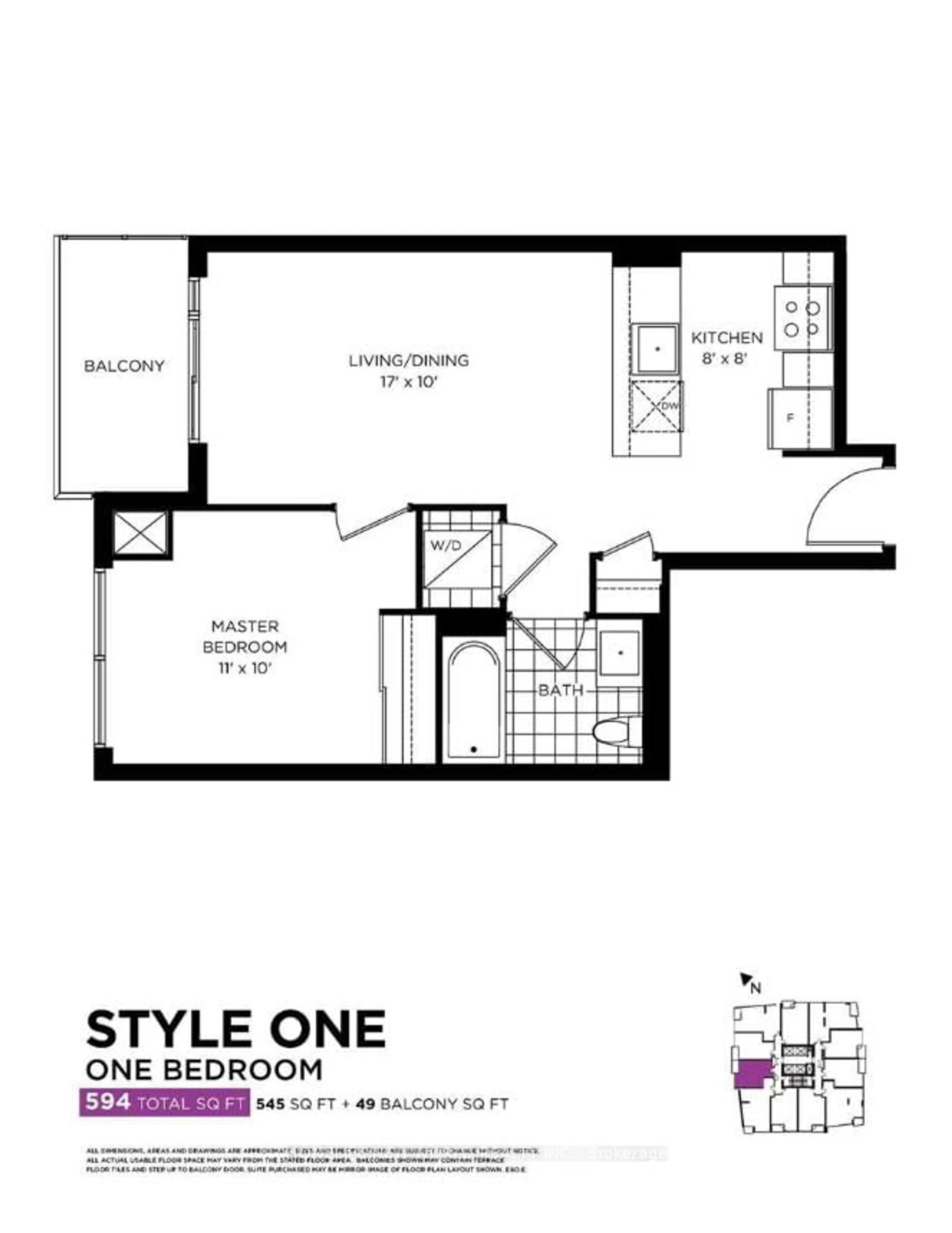 Floor plan for 4011 Brickstone Mews #3103, Mississauga Ontario L5B 0J7